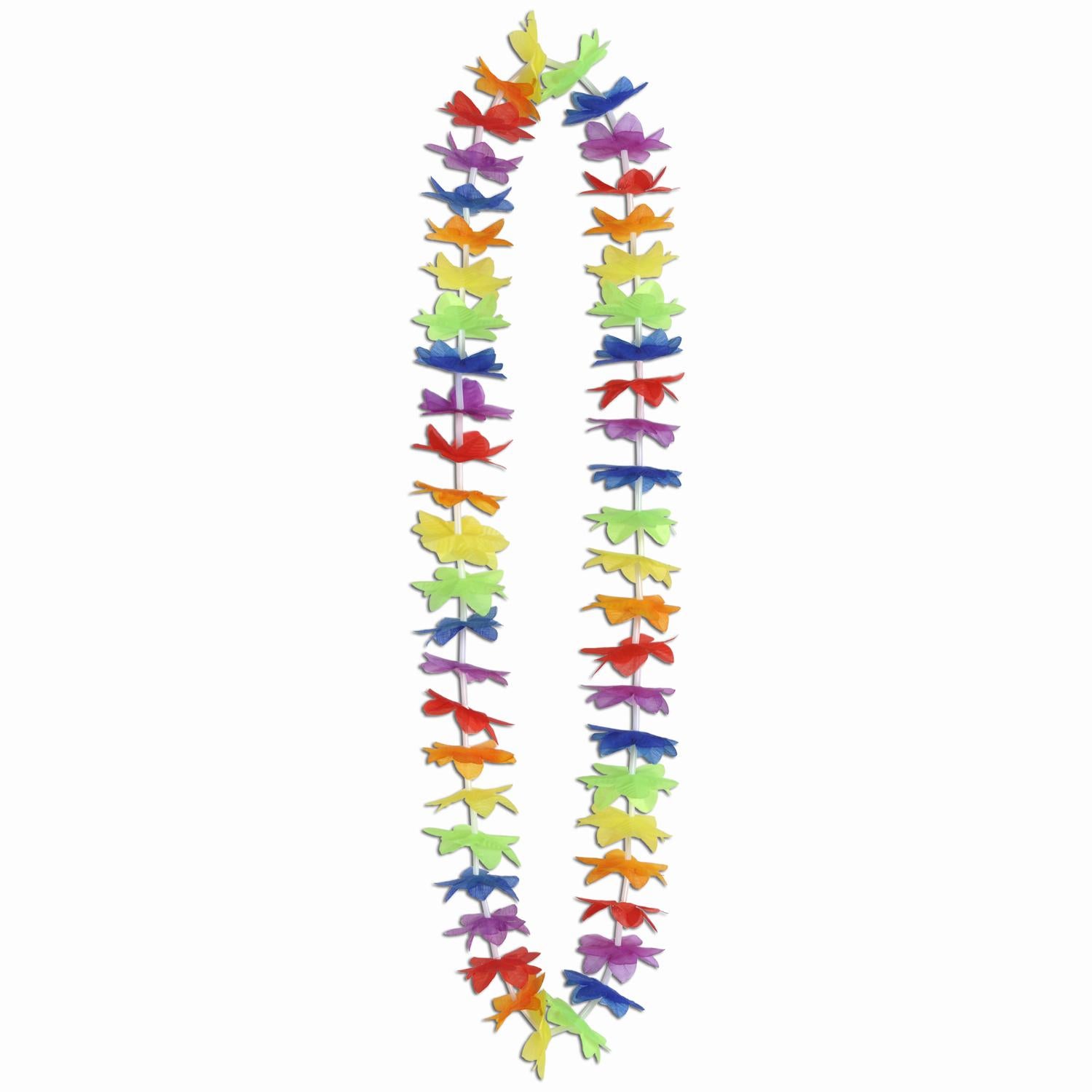 Beistle Luau Party Silk 'N Petals Rainbow Floral Lei