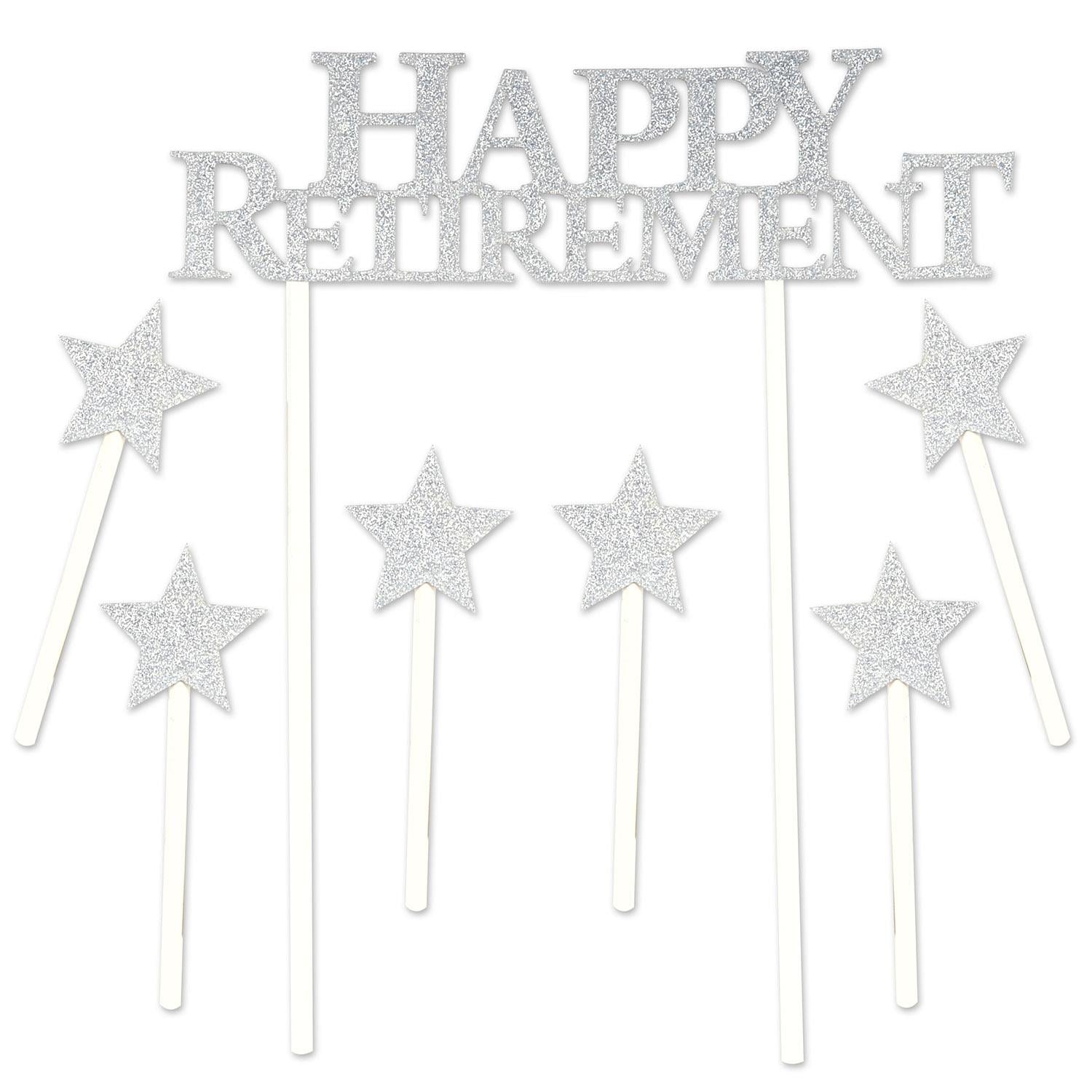 Beistle Happy Retirement Party Cake Topper