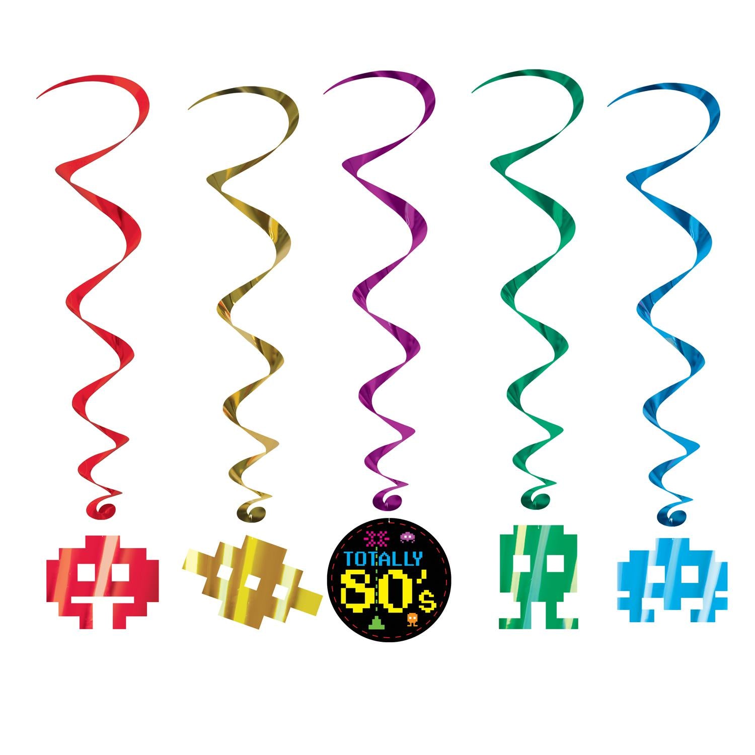 Beistle 80's Party Whirls (5/Pkg)