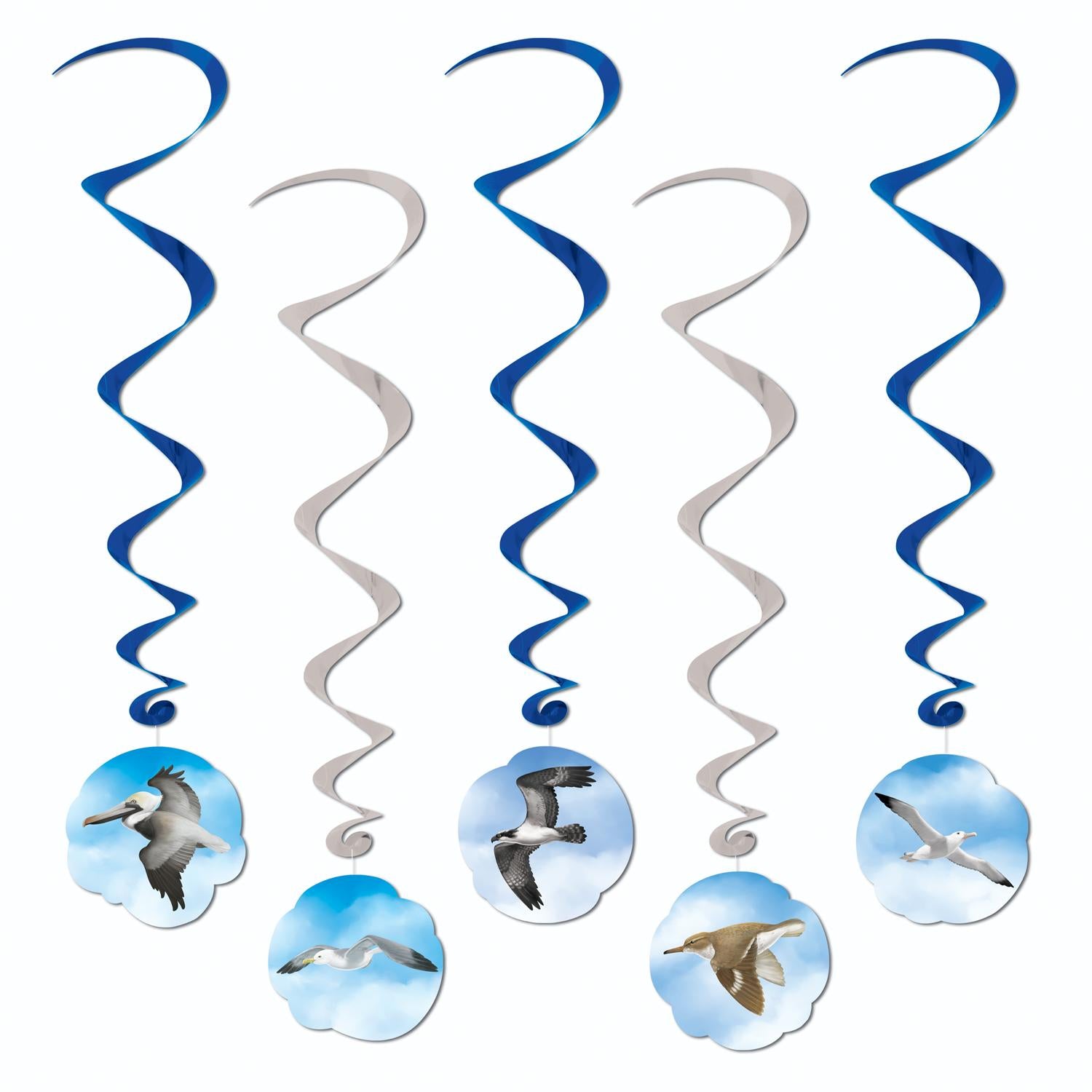 Beistle Ocean Bird Party Whirls (5/Pkg)