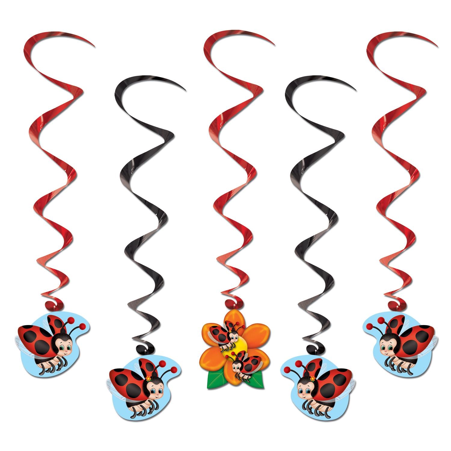 Beistle Ladybug Party Whirls (5/Pkg)