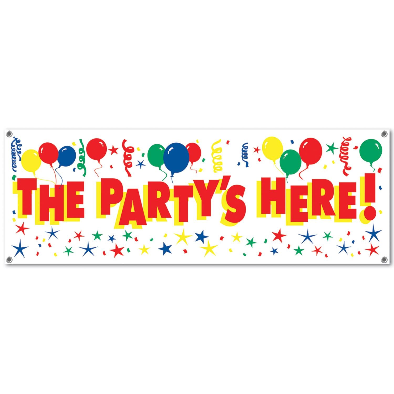 Beistle The Party's Here! Party Sign Banner