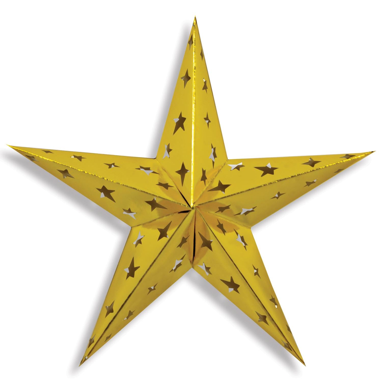 Beistle Dimensional Foil Party Star - gold