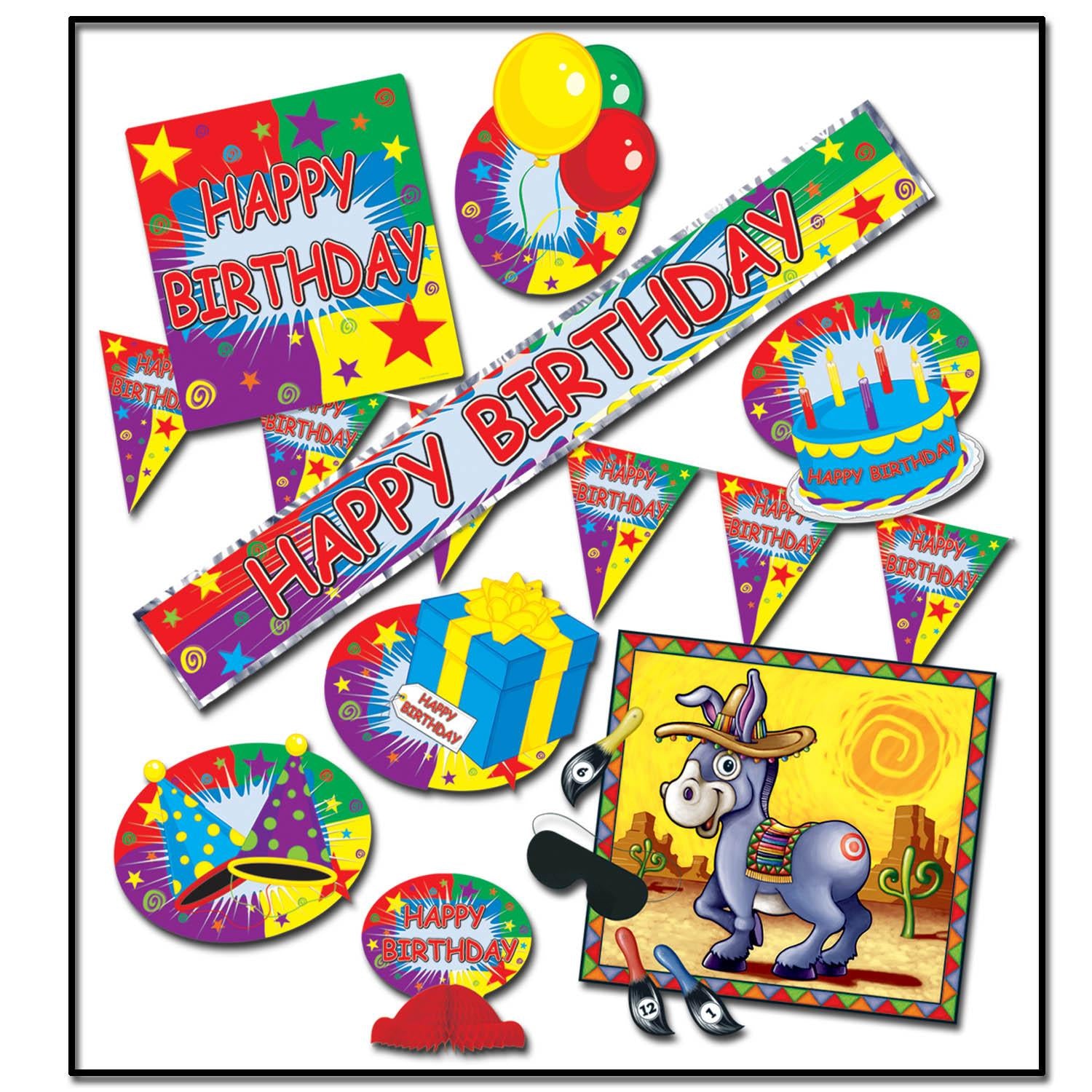 Beistle Happy Birthday Party Kit (9/Pkg)