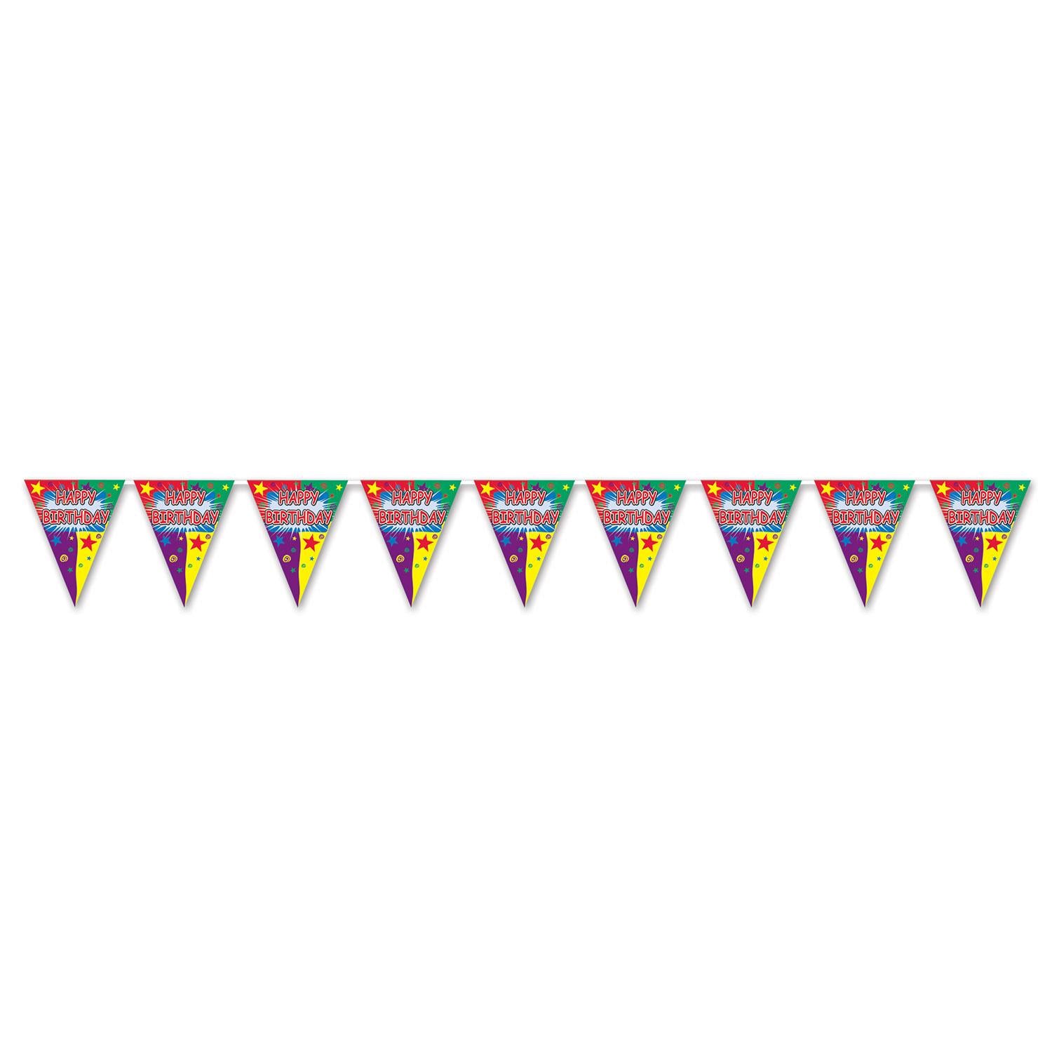 Beistle Happy Birthday Party Pennant Banner