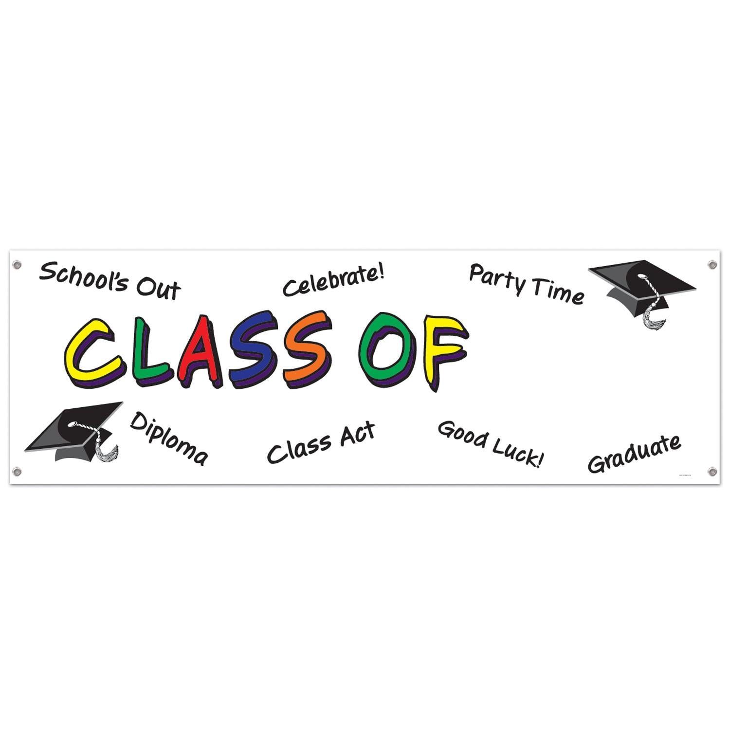 Beistle Class Of Year Graduation Party Sign Banner