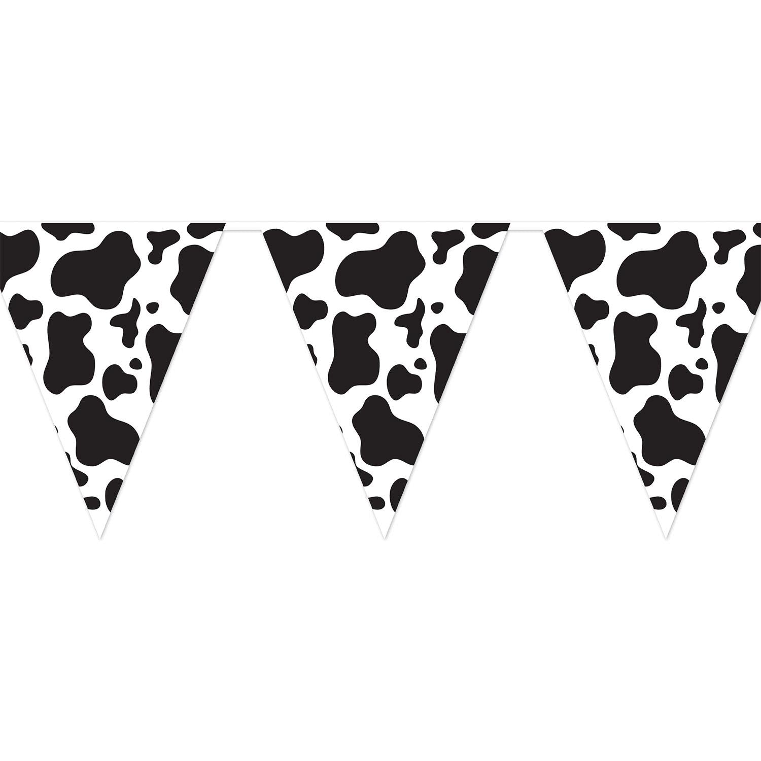 Beistle Cow Print Pennant Party Banner