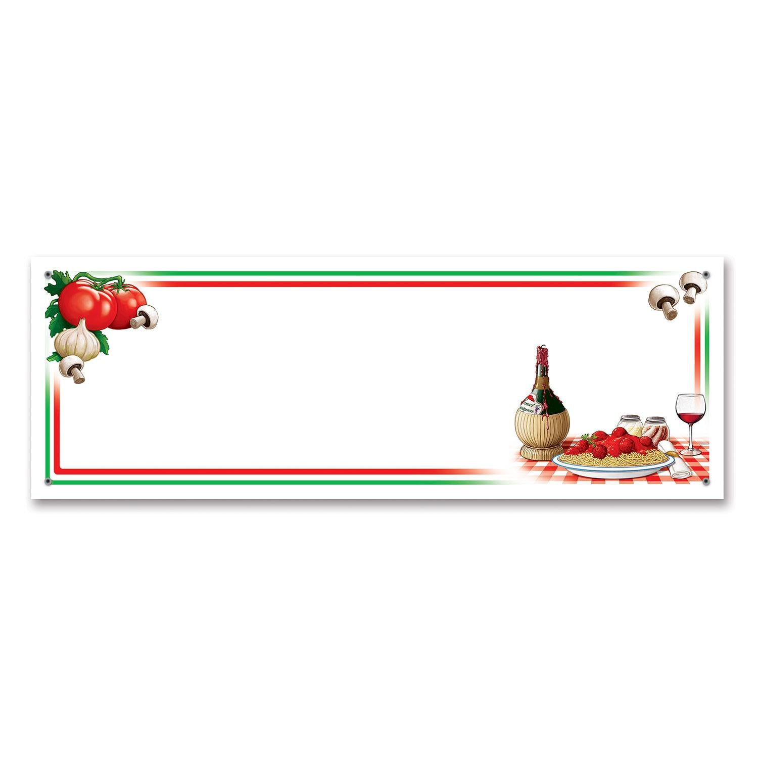 Beistle Italian Night Party Sign Banner