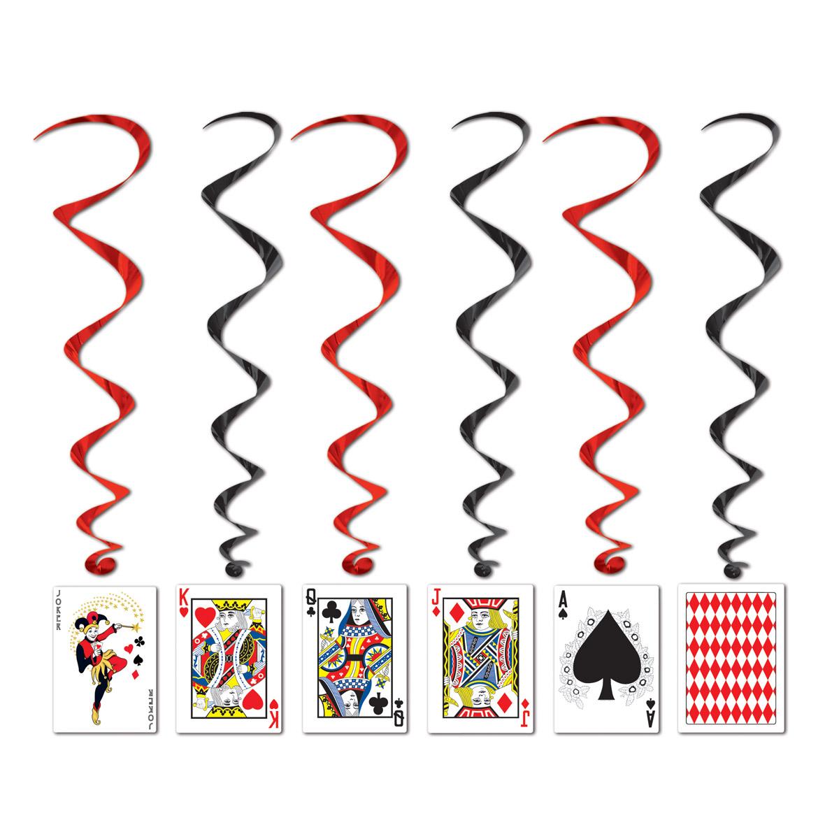 Beistle Playing Card Party Whirls (5/Pkg)