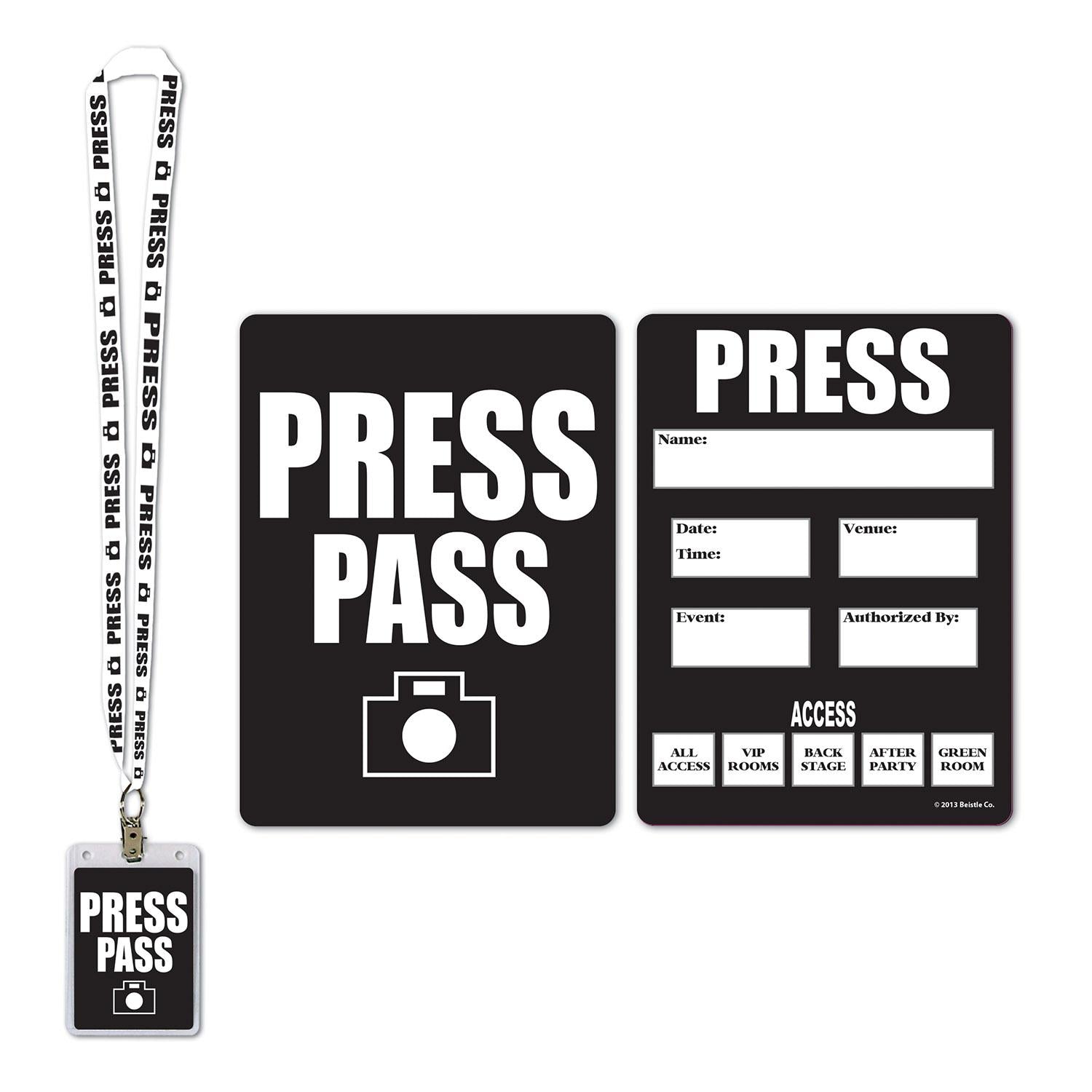 Beistle Press Party Pass