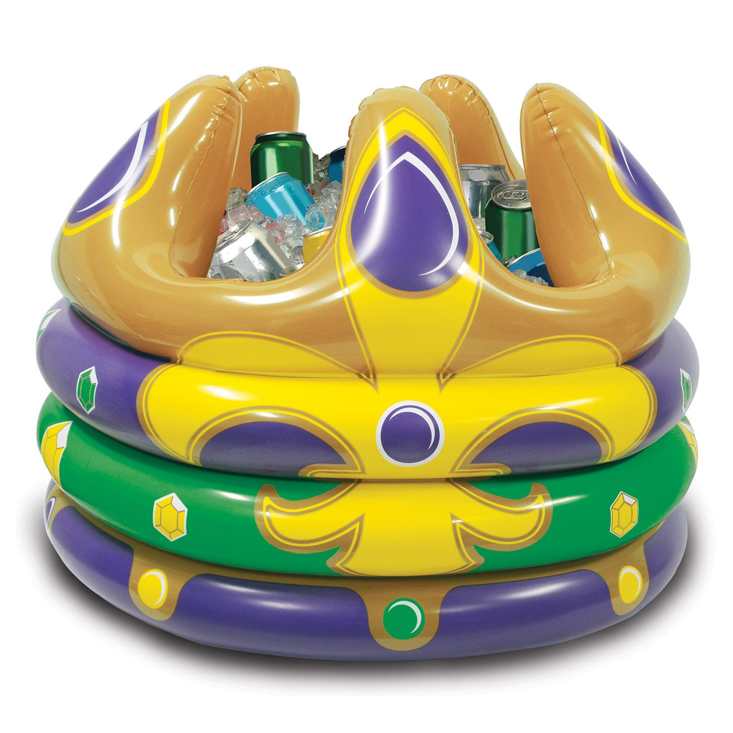 Beistle Mardi Gras Inflatable Crown Cooler