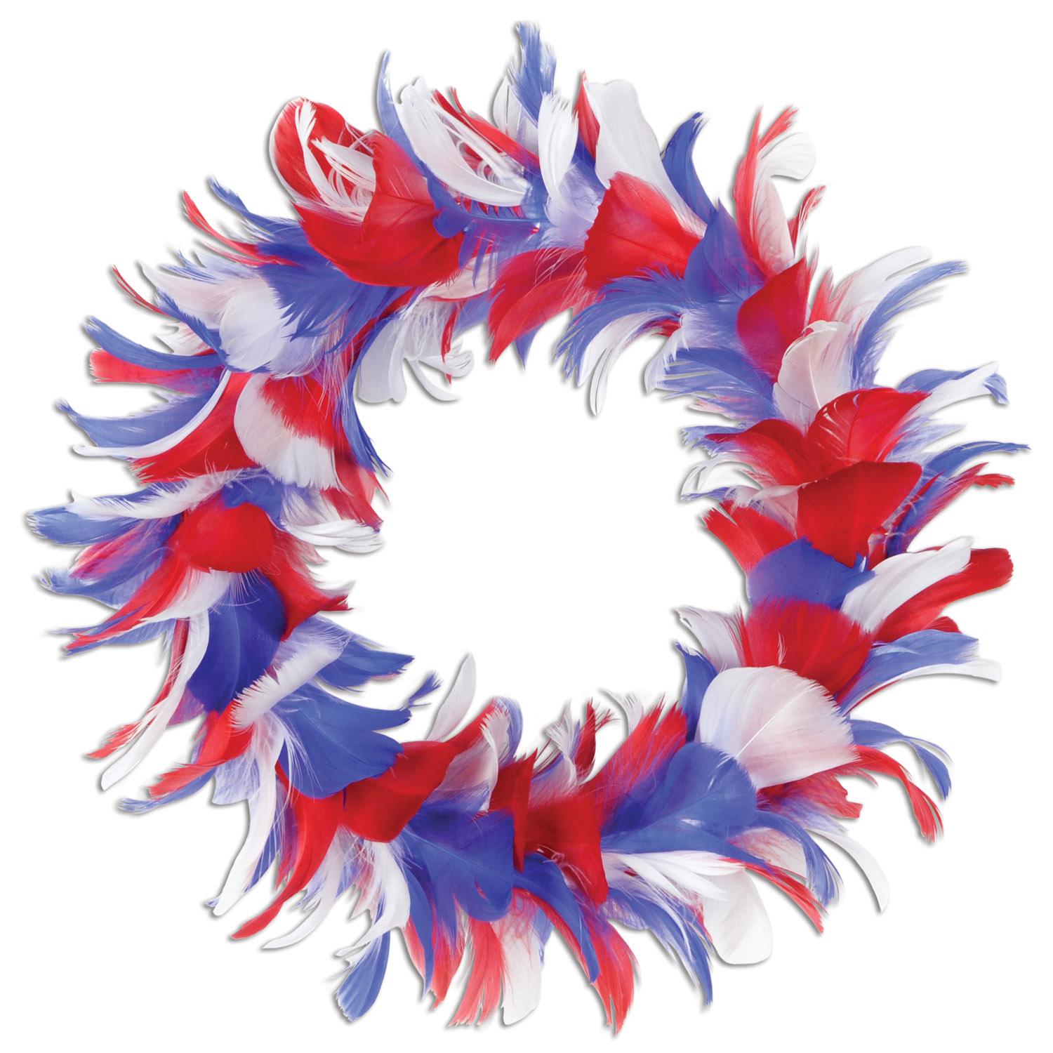 Beistle Fancy Wreath Party Decor - red - white - blue