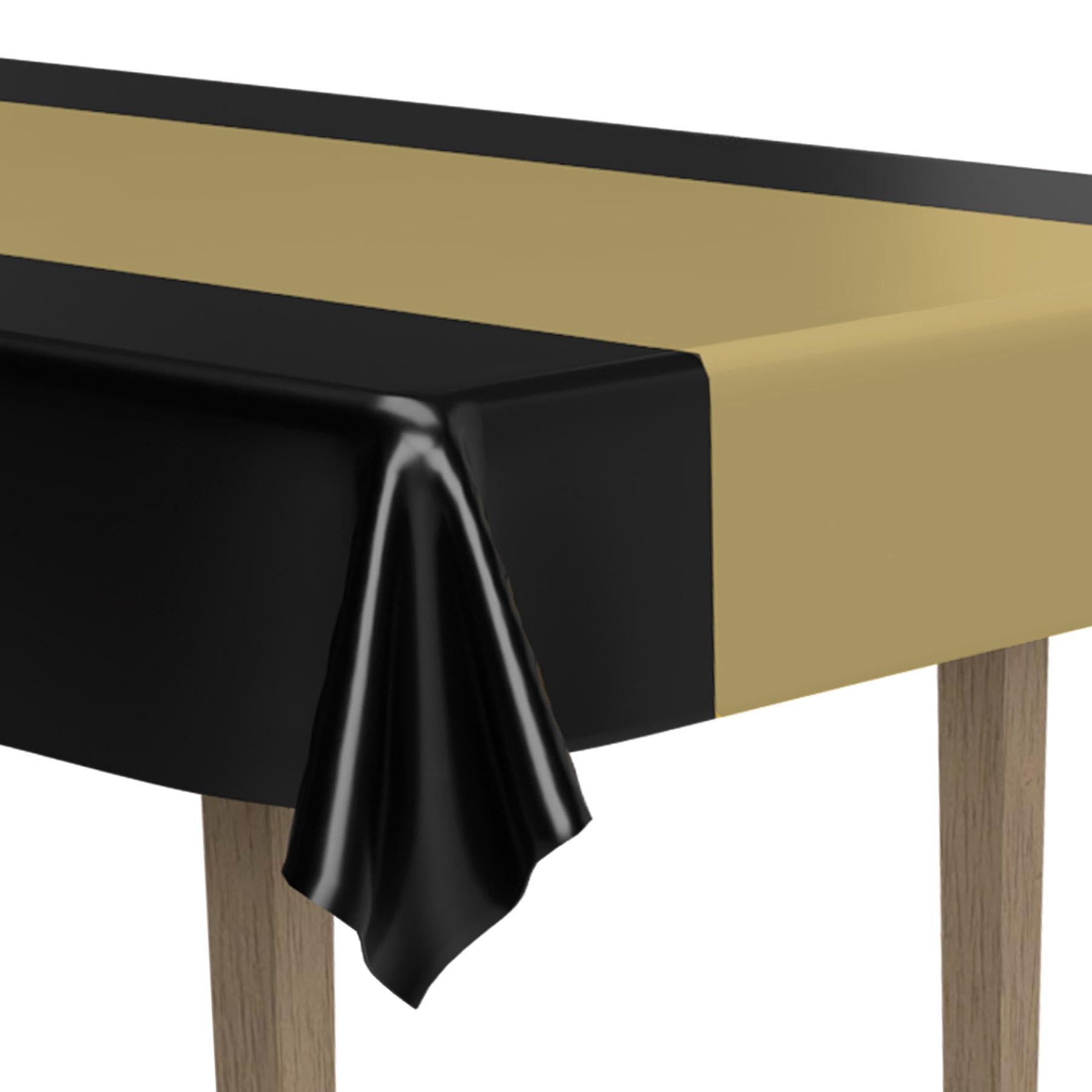 Beistle Black & Gold Party Tablecover