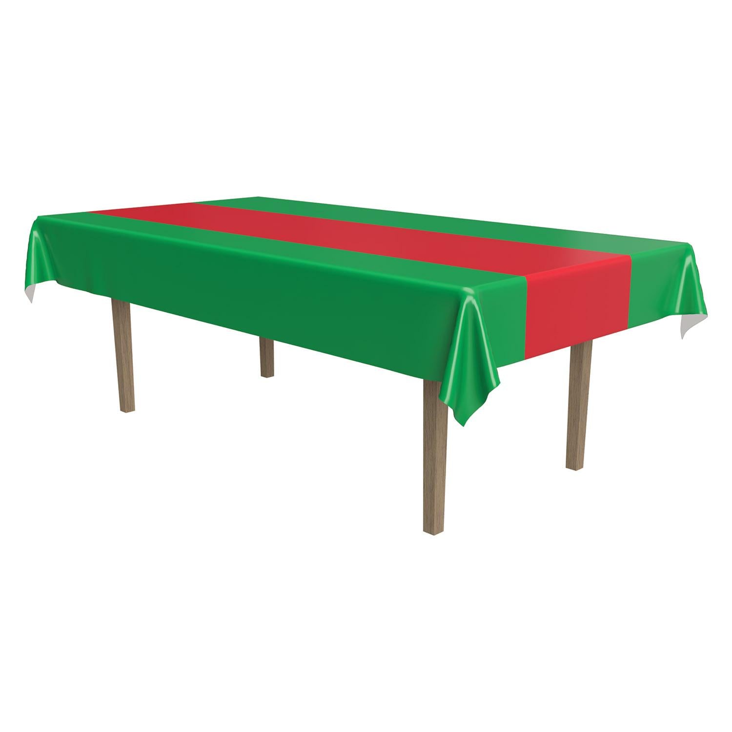 Beistle Christmas Red & Green Tablecover