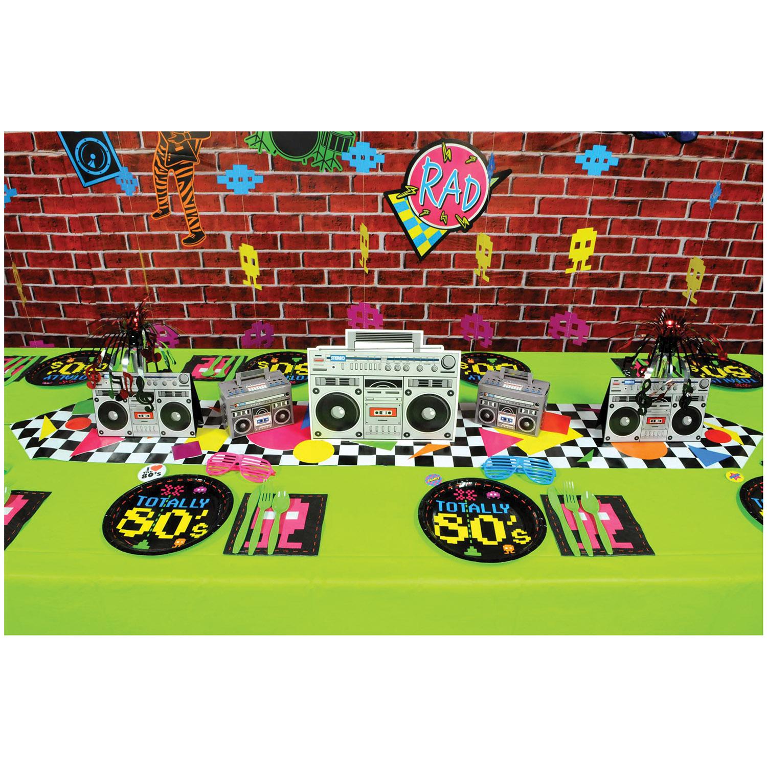 Beistle 80's Party Paper Plates 9 inch, 8/Pkg