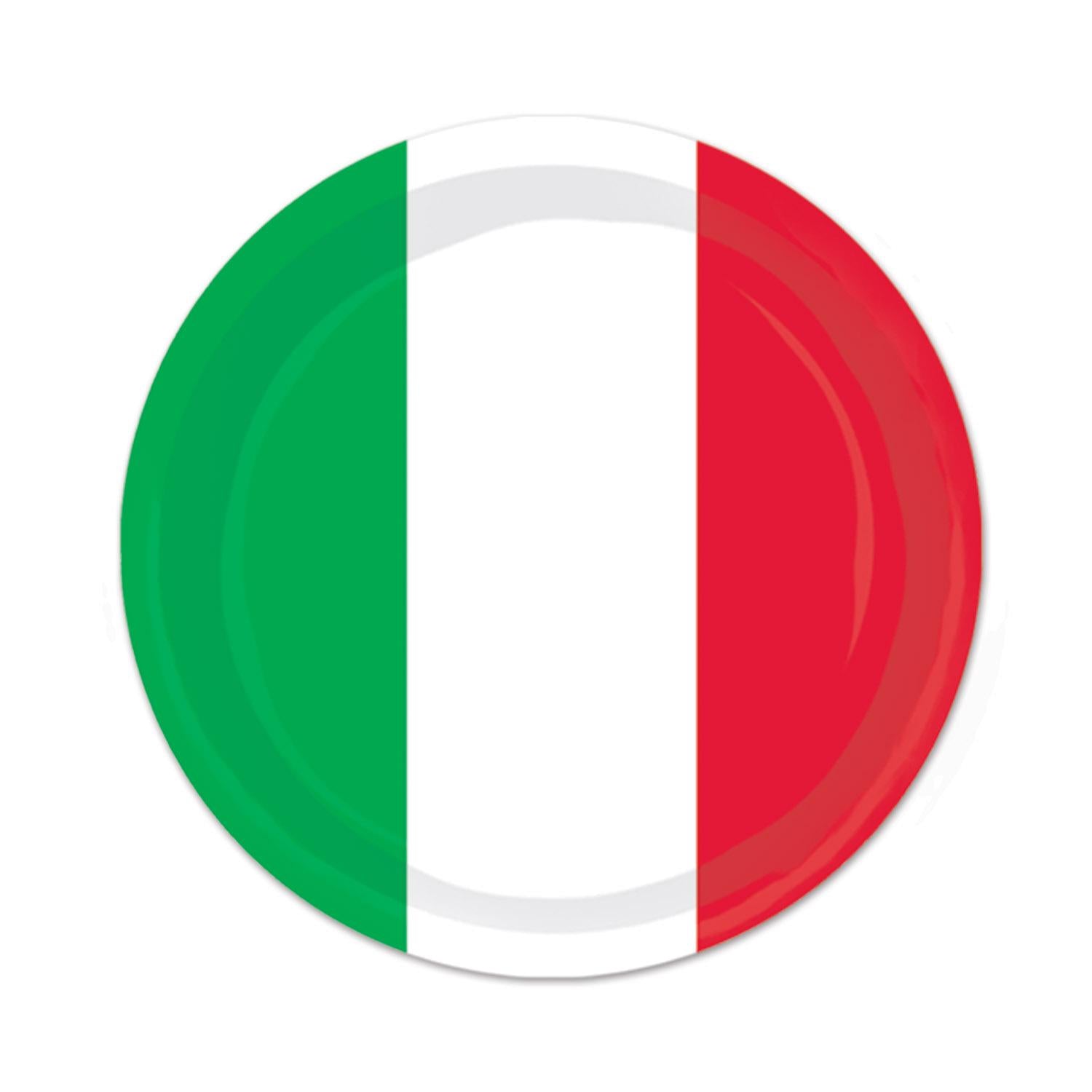 Beistle Fiesta Red, White & Green Paper Plates 7 inch, 8/Pkg