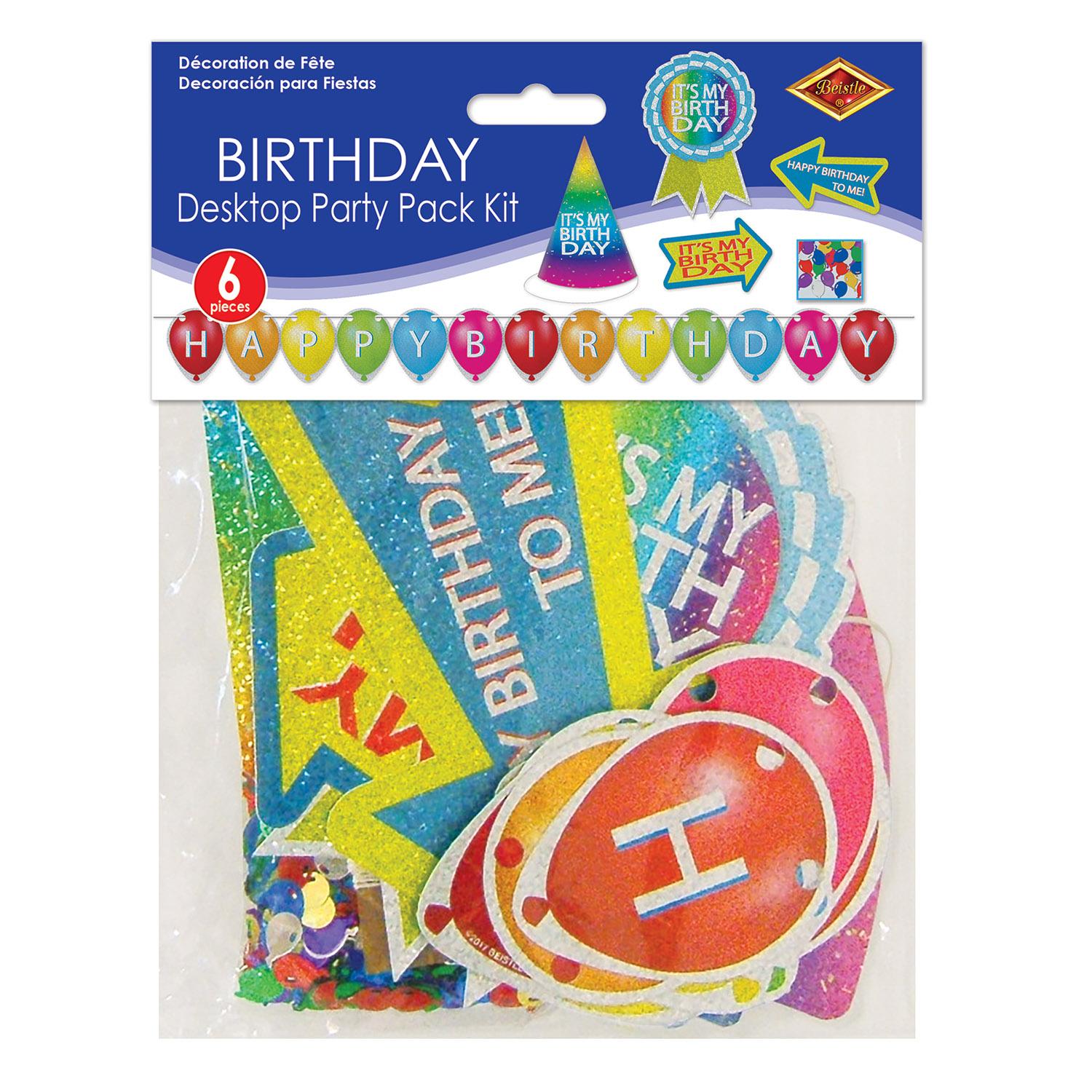 Beistle Birthday Desktop Party Pack Kit (6/Pkg)