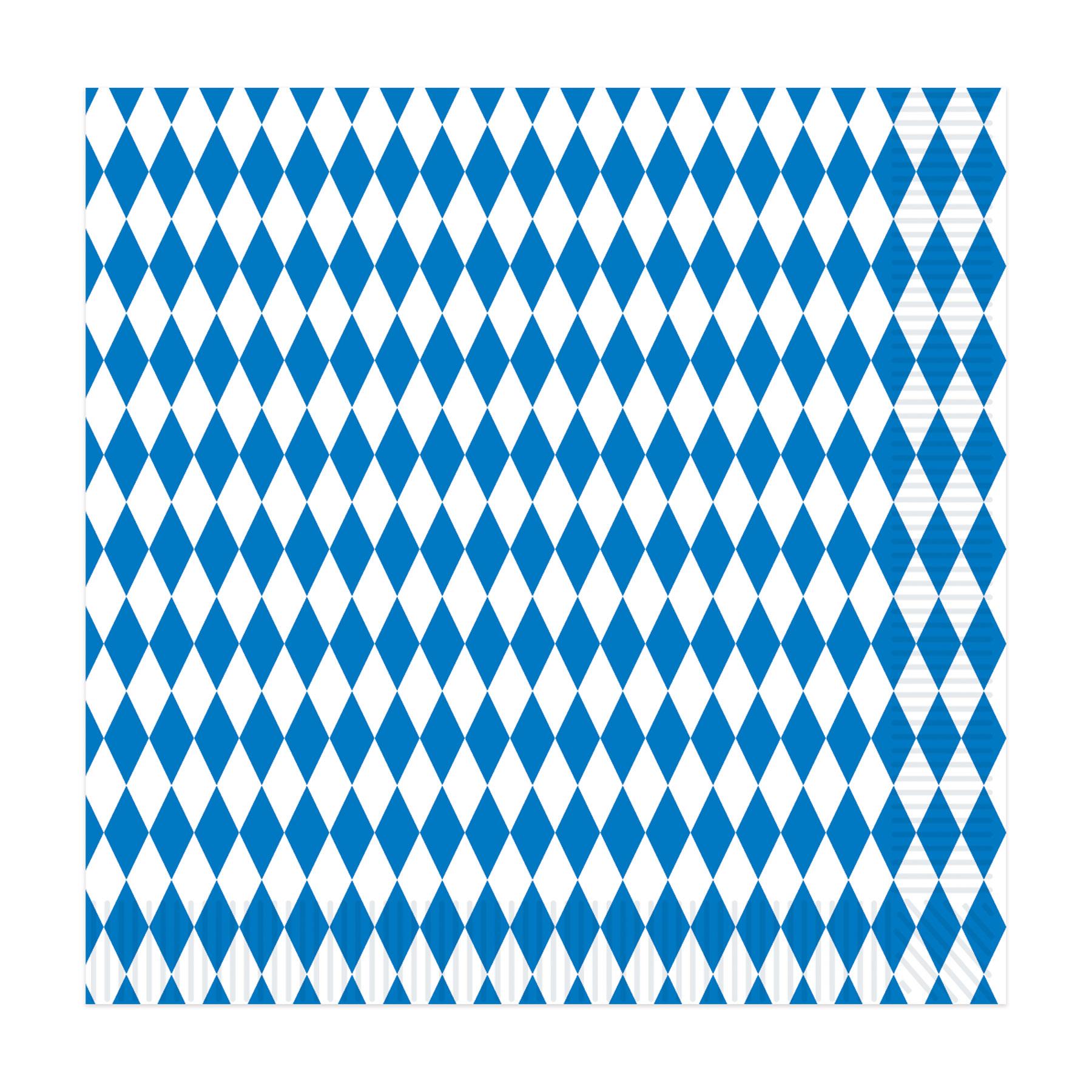 Beistle Oktoberfest Blue & White Luncheon Napkins (16/Pkg)