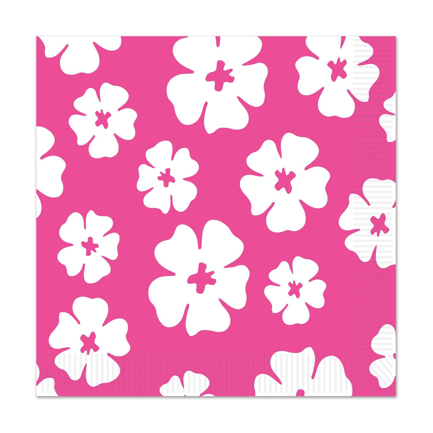 Beistle Luau Party Hibiscus Beverage Napkins (16/Pkg)