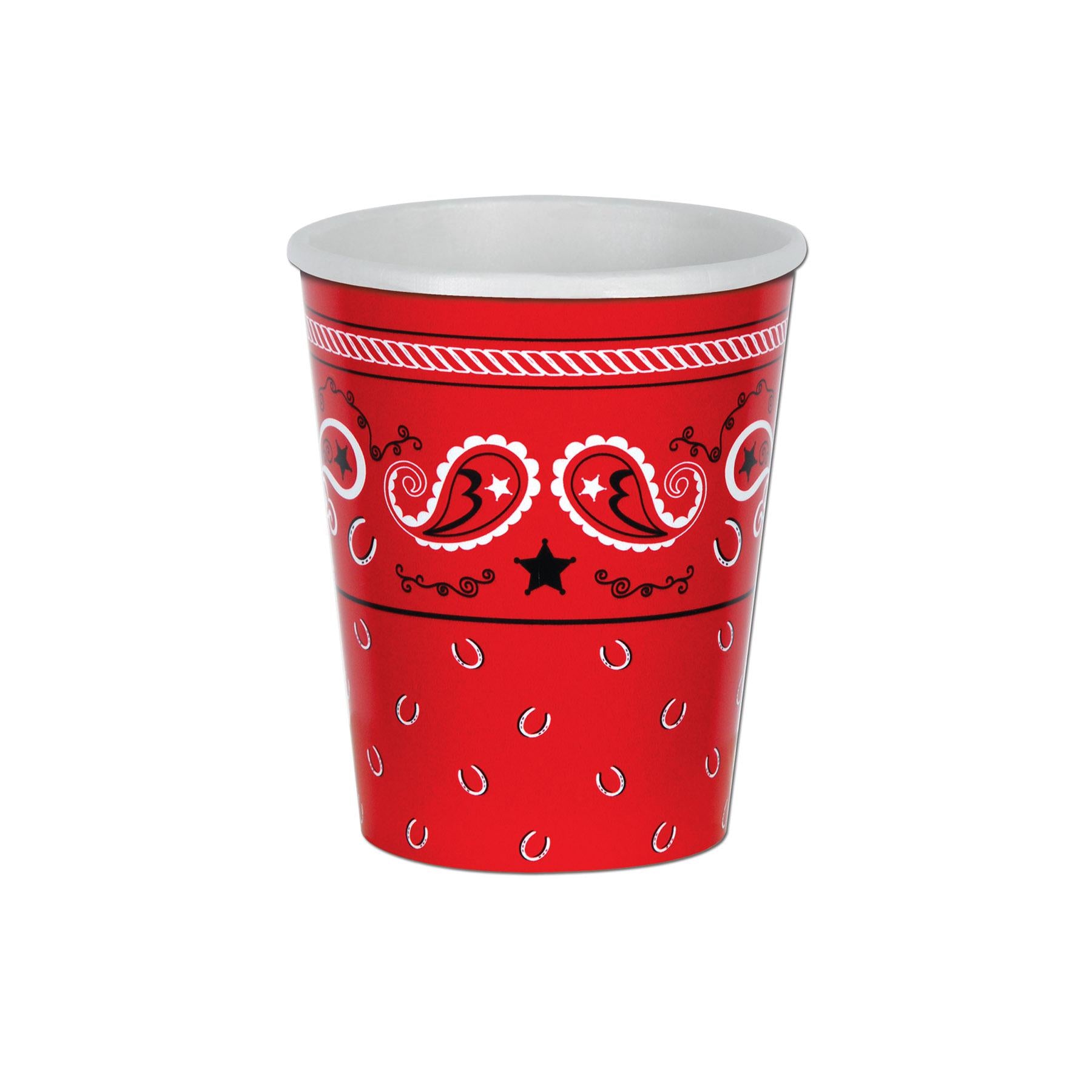 Beistle Bandana Party Beverage Cups (8/Pkg)