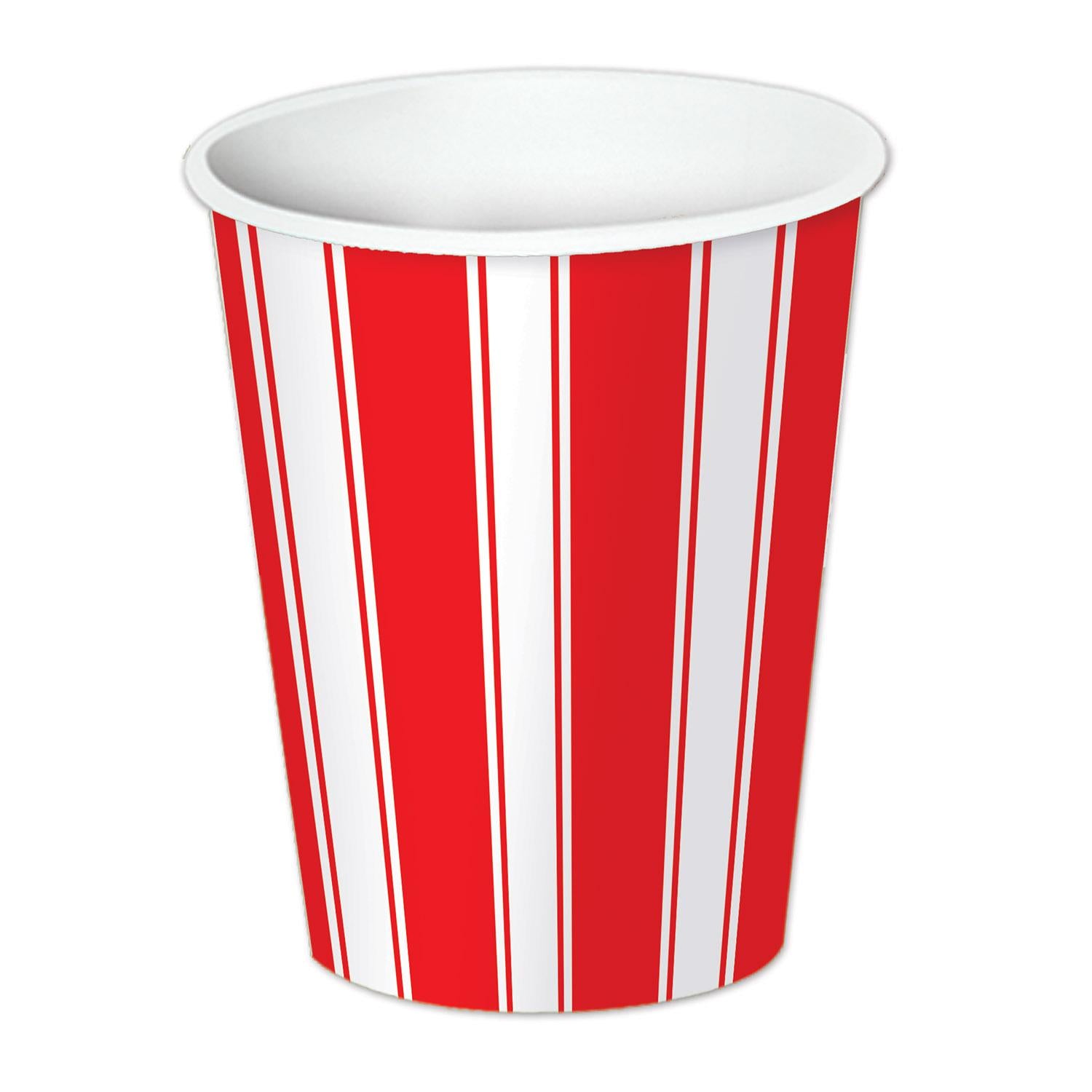 Beistle Red & White Stripes Party Beverage Cups (8/Pkg)