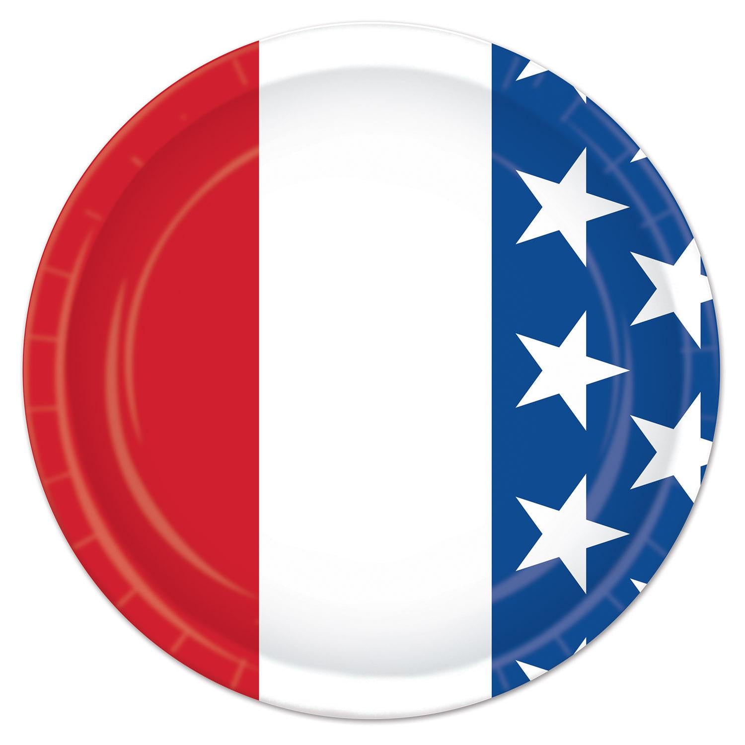 Beistle Patriotic Theme Paper Plates 7 inch, 8/Pkg