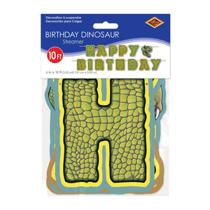 Bulk Birthday Dinosaur Streamer (Case of 12) by Beistle