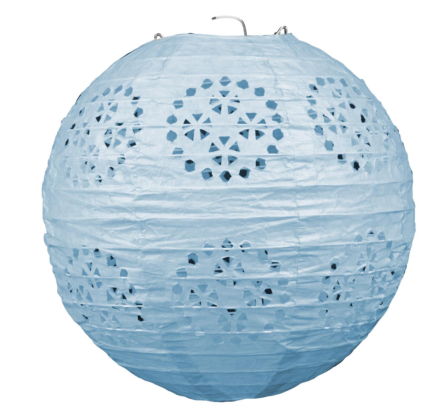 Beistle Party Lace Paper Lanterns Light blue (3/Pkg)