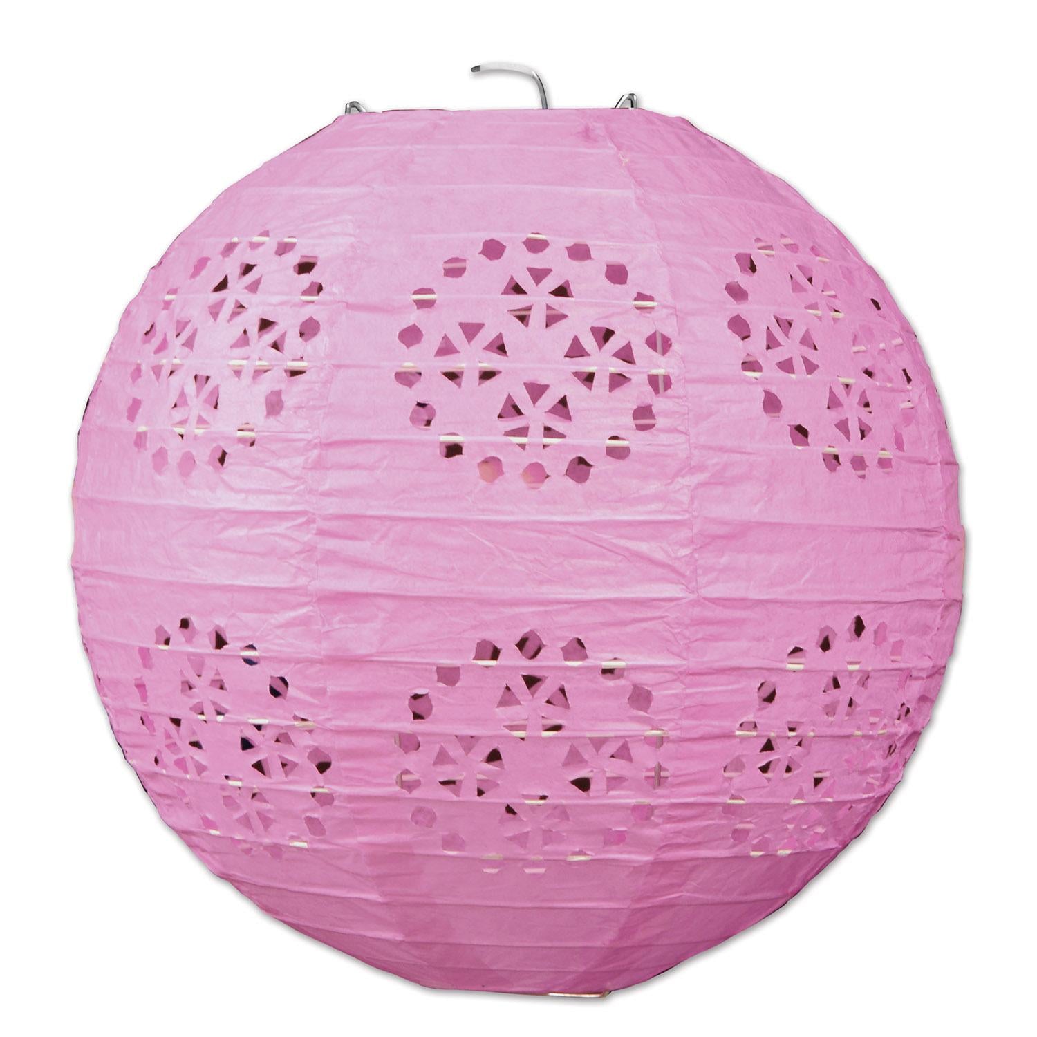 Beistle Party Lace Paper Lanterns pink (3/Pkg)