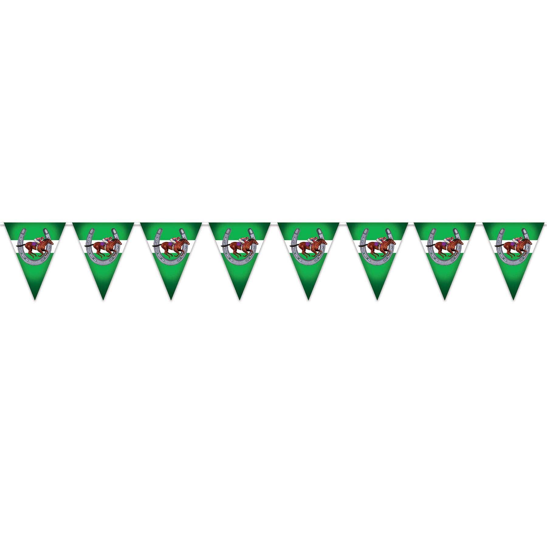 Beistle Horse Racing Party Pennant Banner