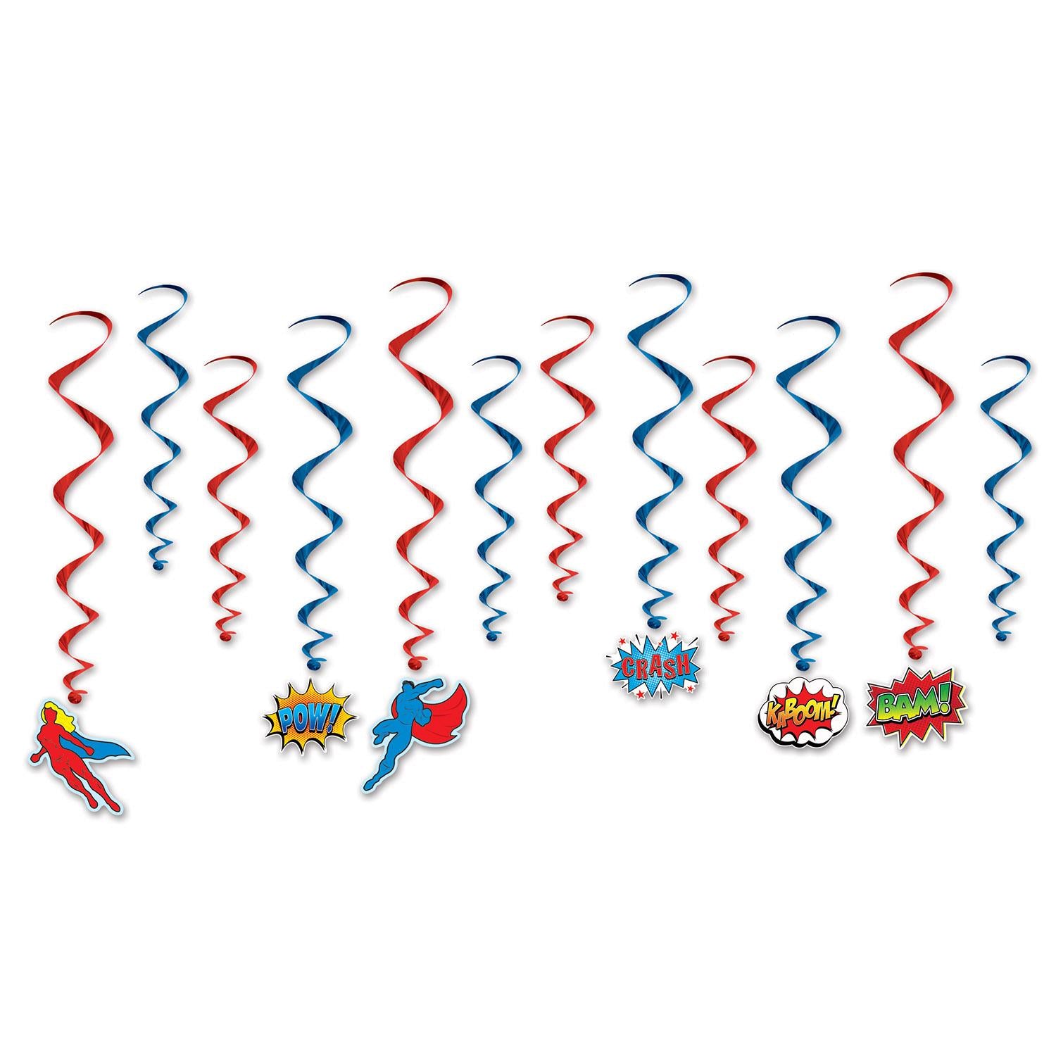 Beistle Hero Party Whirls (12/Pkg)