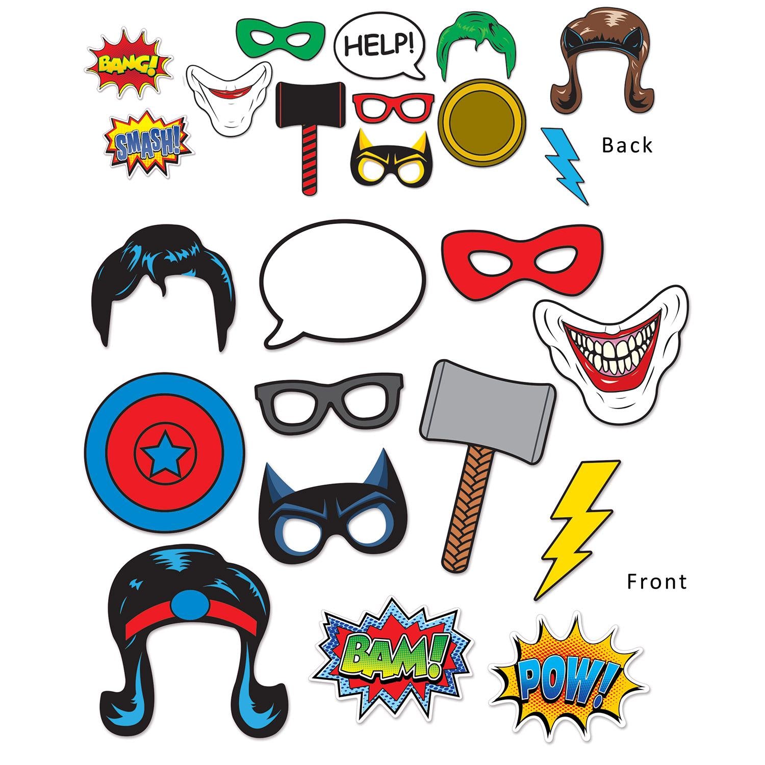 Beistle Hero Party Photo Fun Signs (12/Pkg)