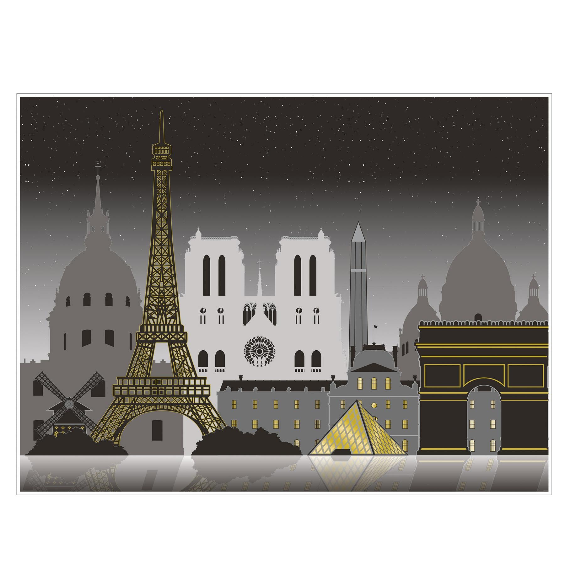 Beistle Paris Cityscape Party Insta-Mural Decoration