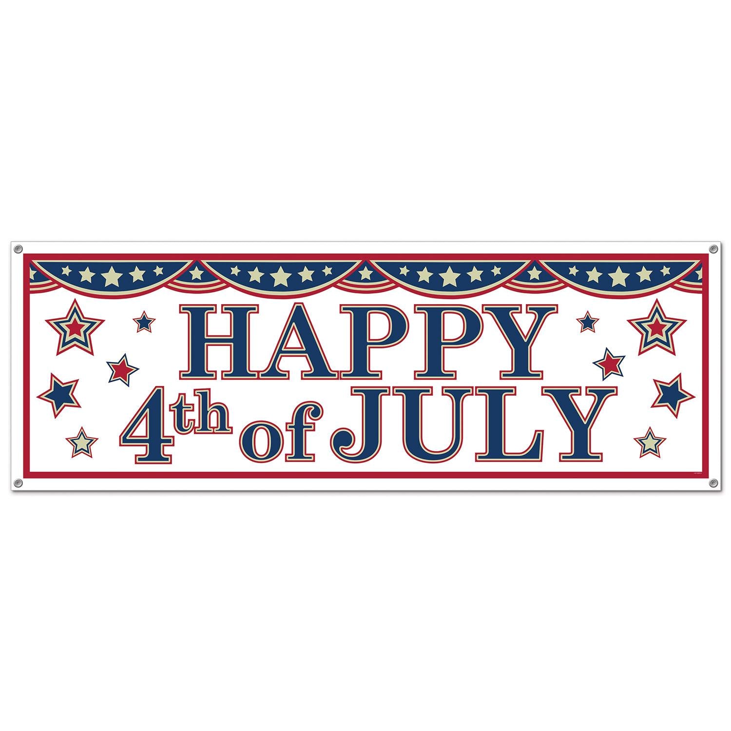 Beistle 4th Of July Party Sign Banner