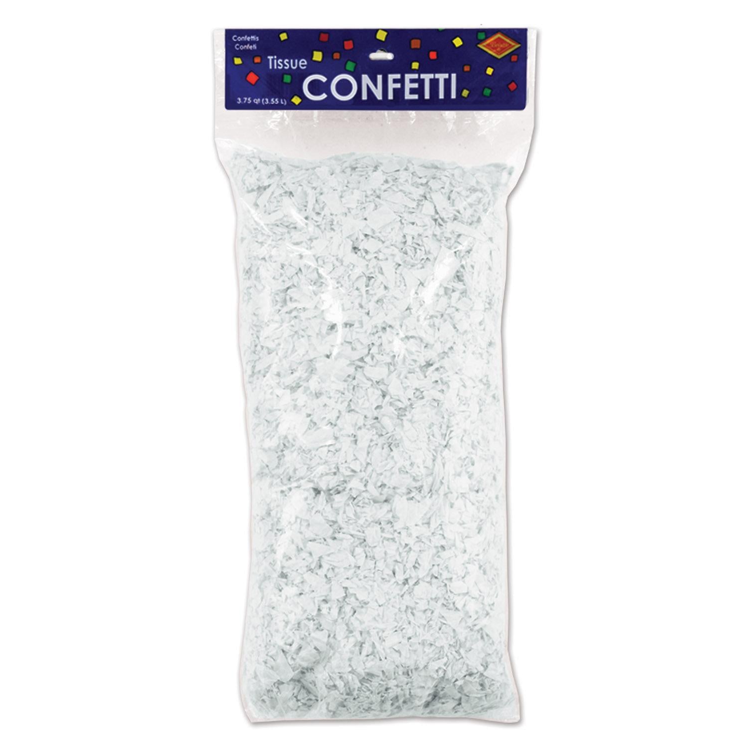 Beistle Tissue Party Confetti - White (3.75 Qt/Pkg)