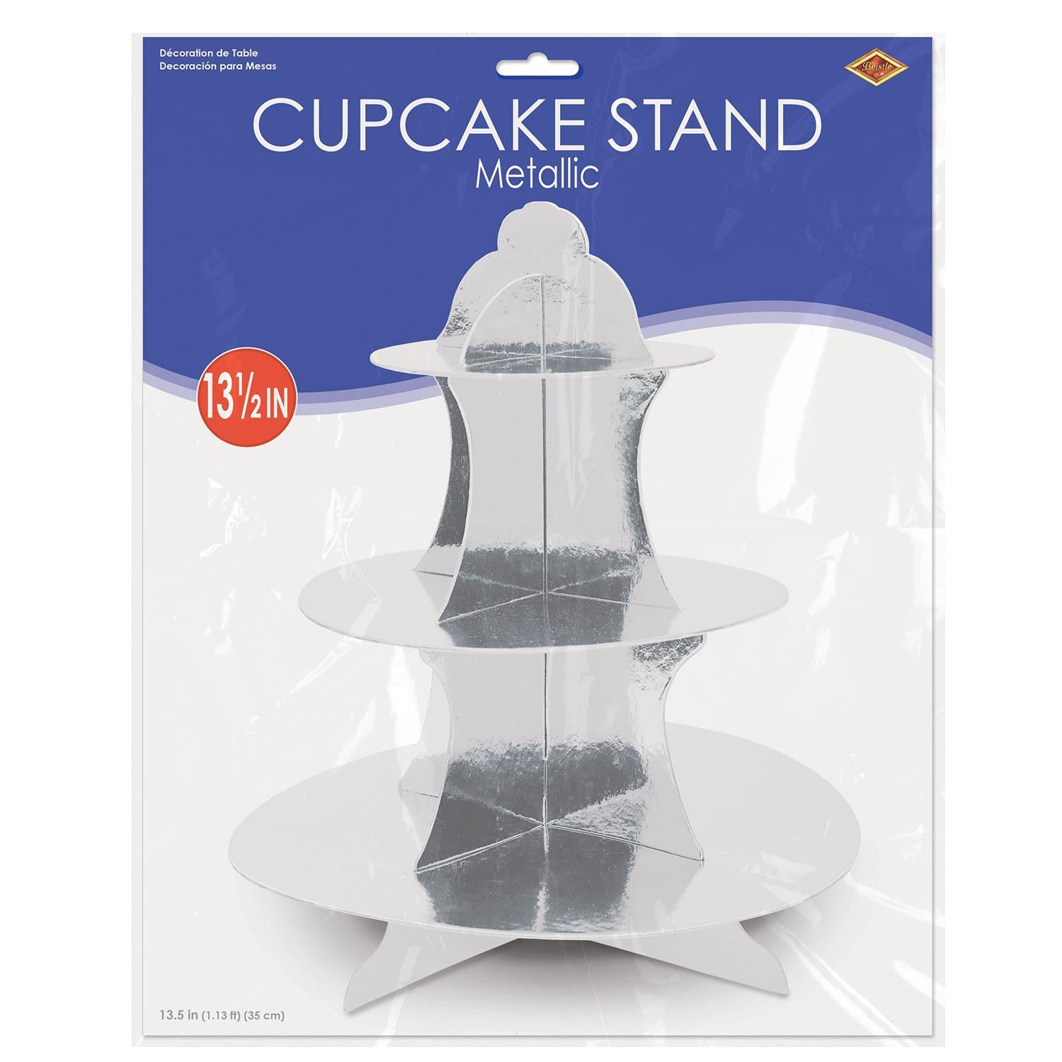 Beistle Metallic Party Cupcake Stand - silver