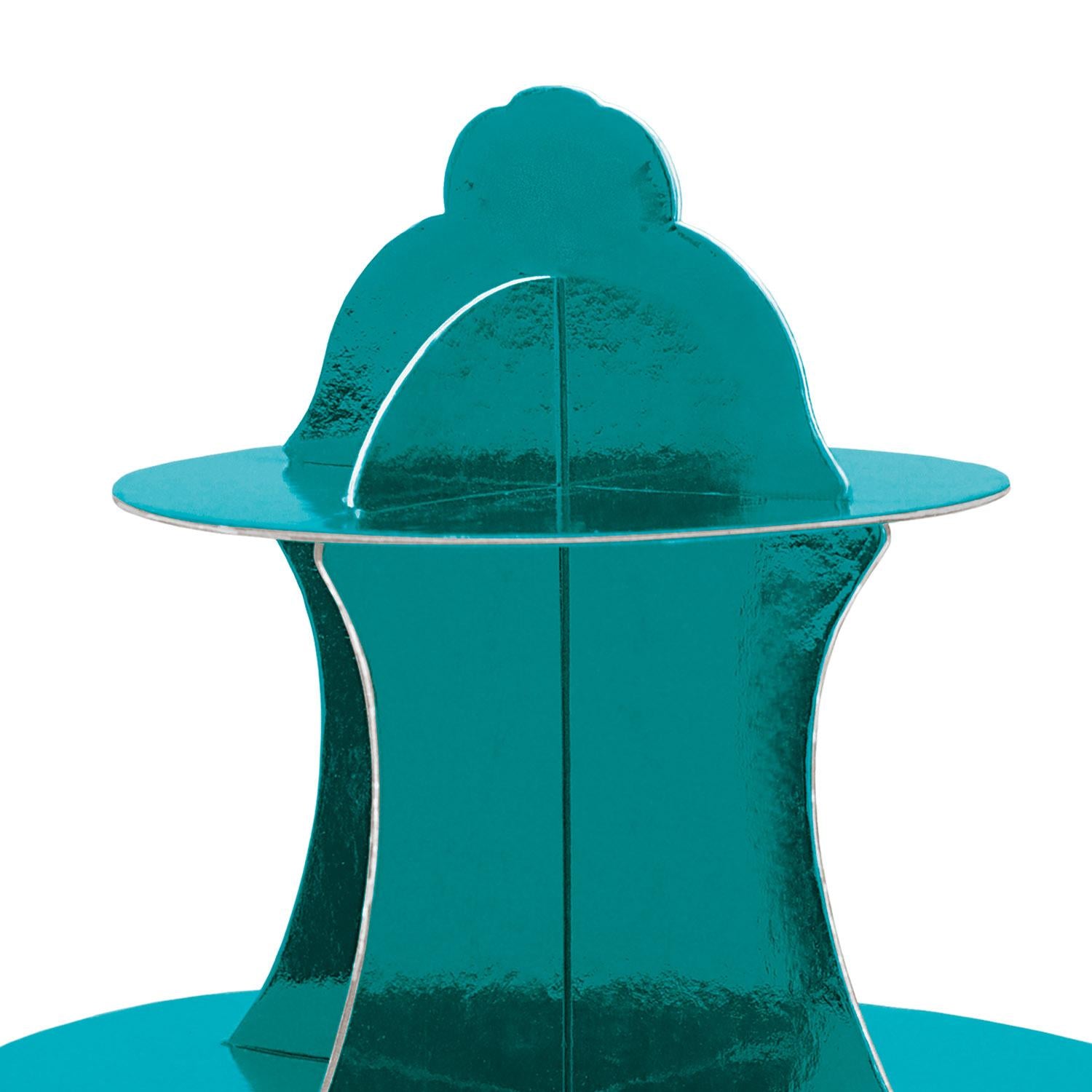 Beistle Metallic Party Cupcake Stand - Turquoise