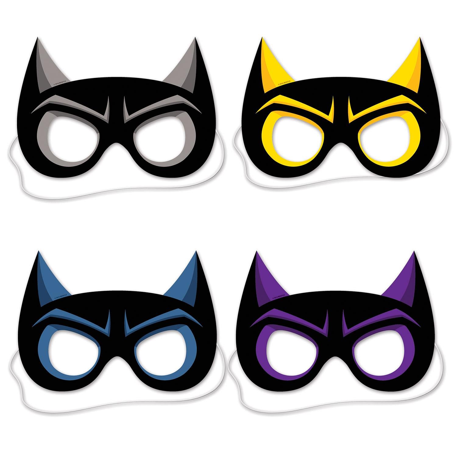 Beistle Hero Masks (4/Pkg)