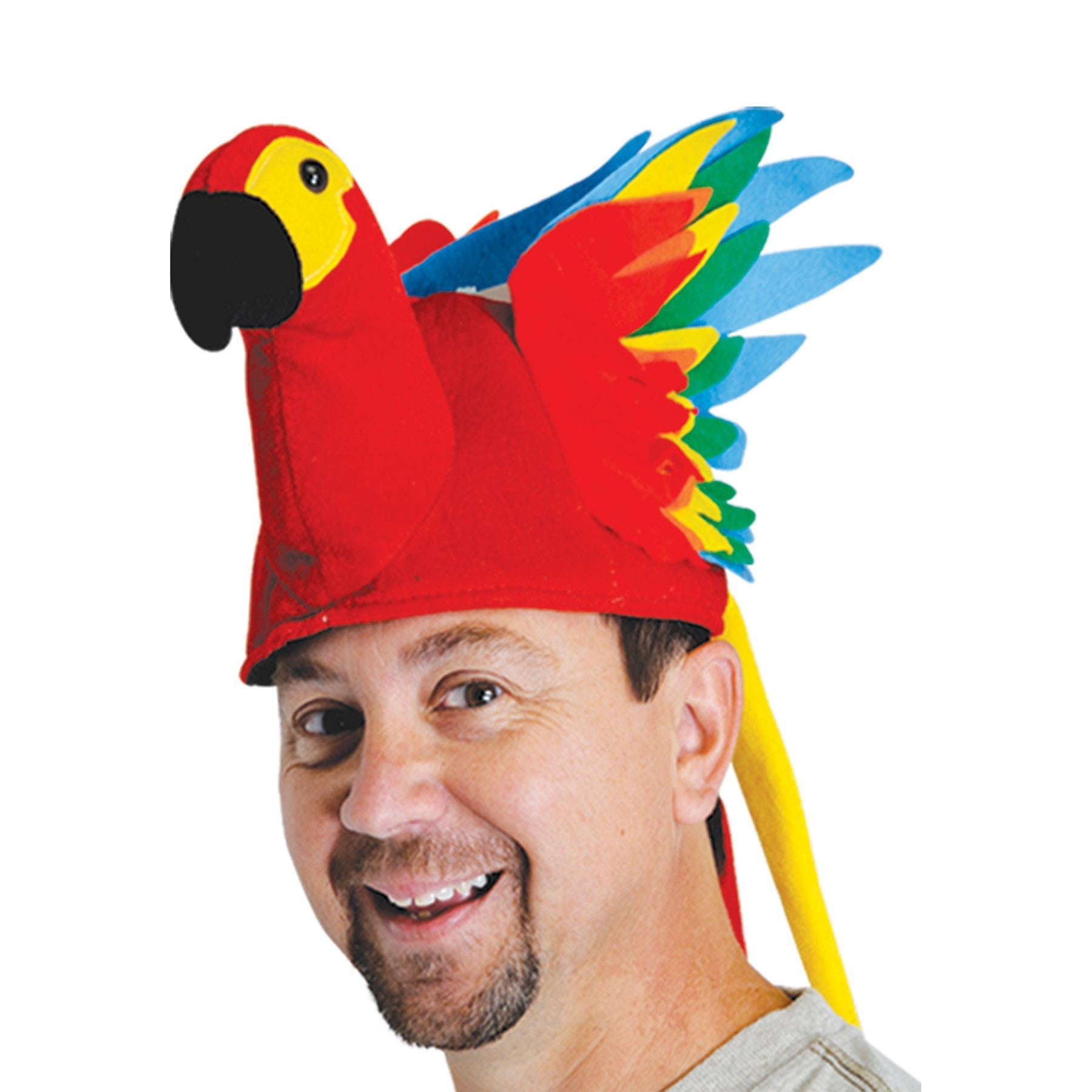 Beistle Luau Party Plush Parrot Hat