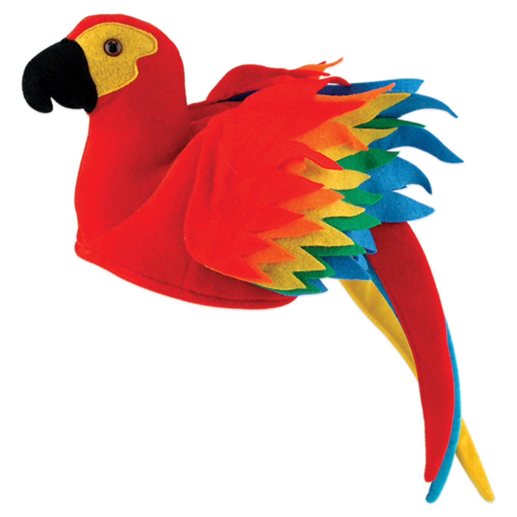 Beistle Luau Party Plush Parrot Hat