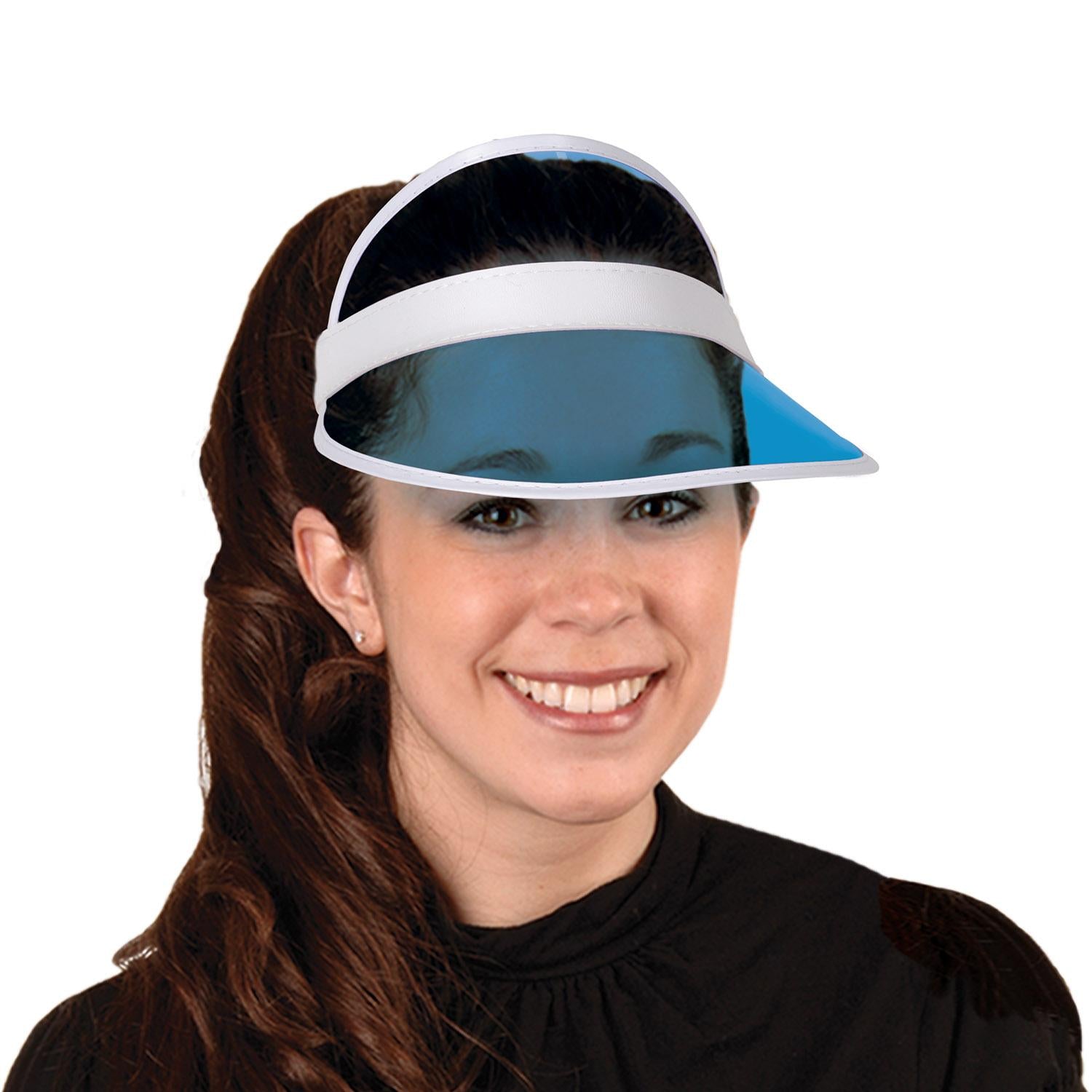 Beistle Clear Blue Plastic Dealer's Visor