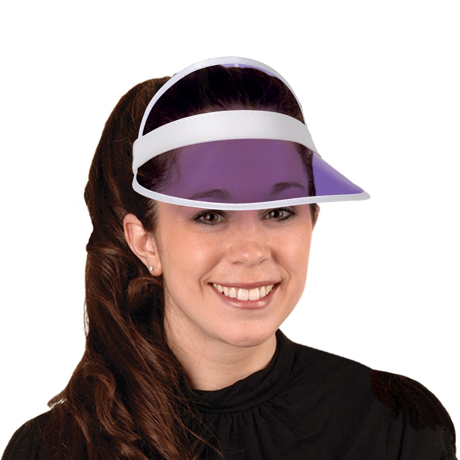 Beistle Clear Purple Plastic Dealer's Visor