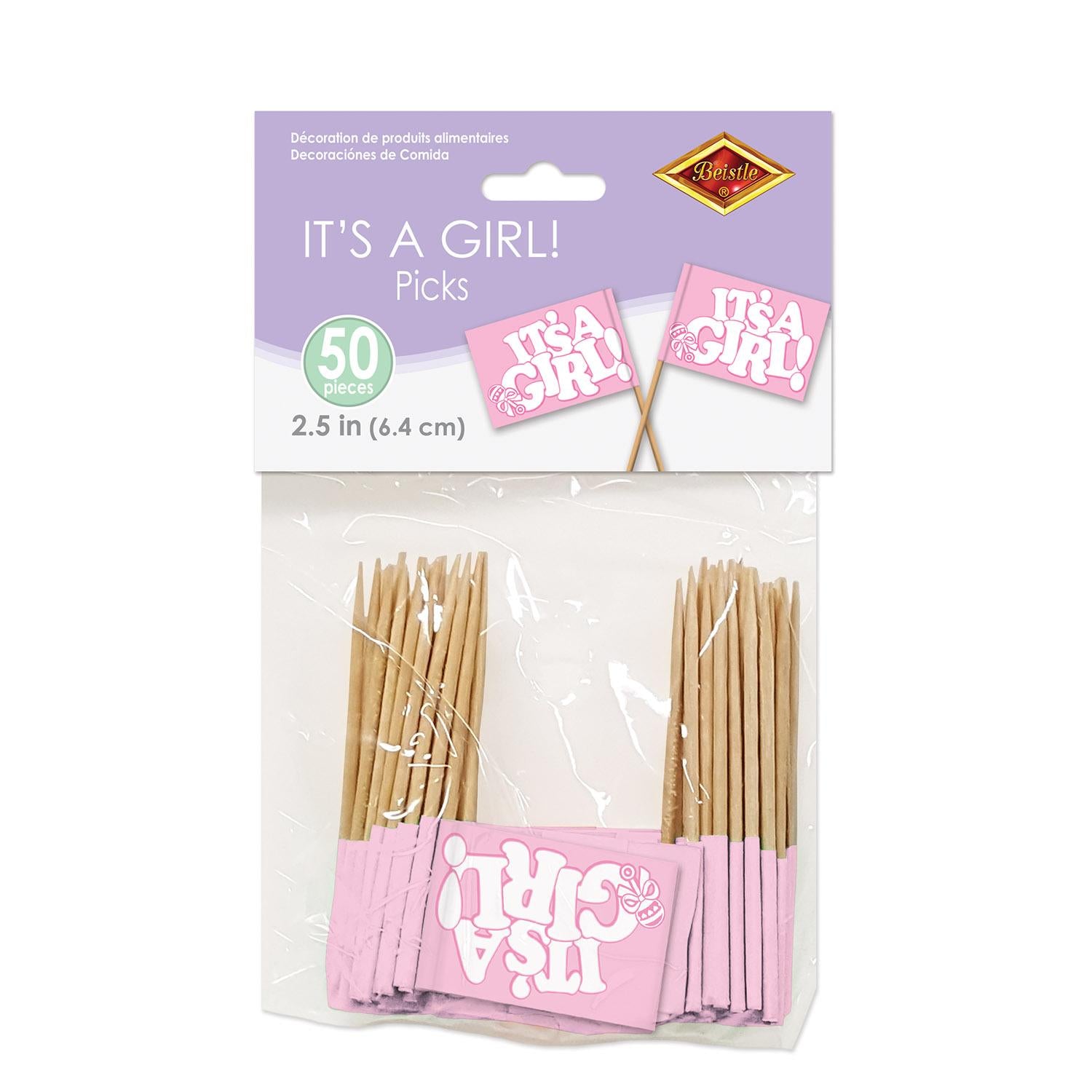 Beistle It's A Girl! Picks (50/Pkg)