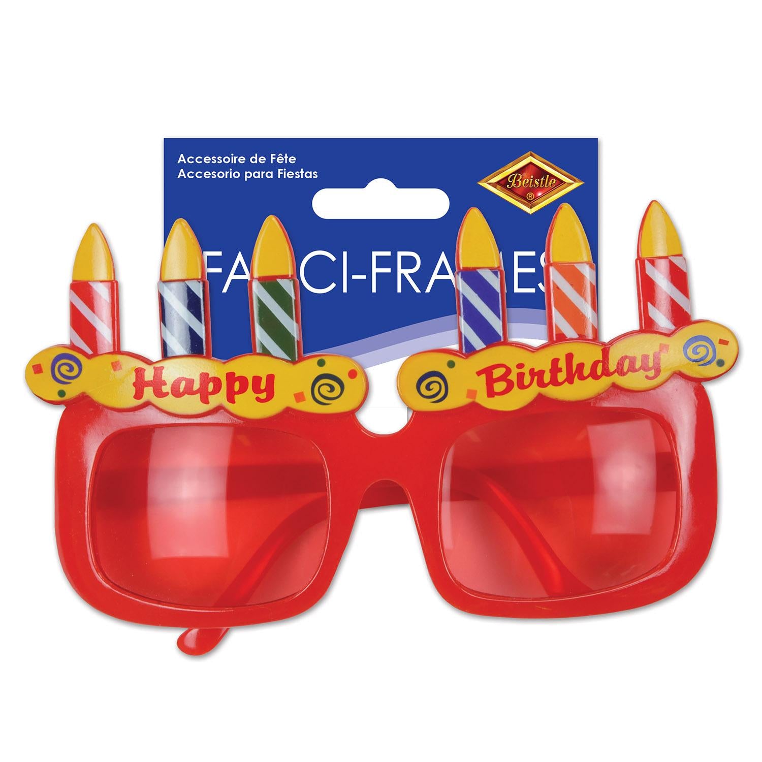 Beistle Birthday Party Cake Fanci-Frame Glasses