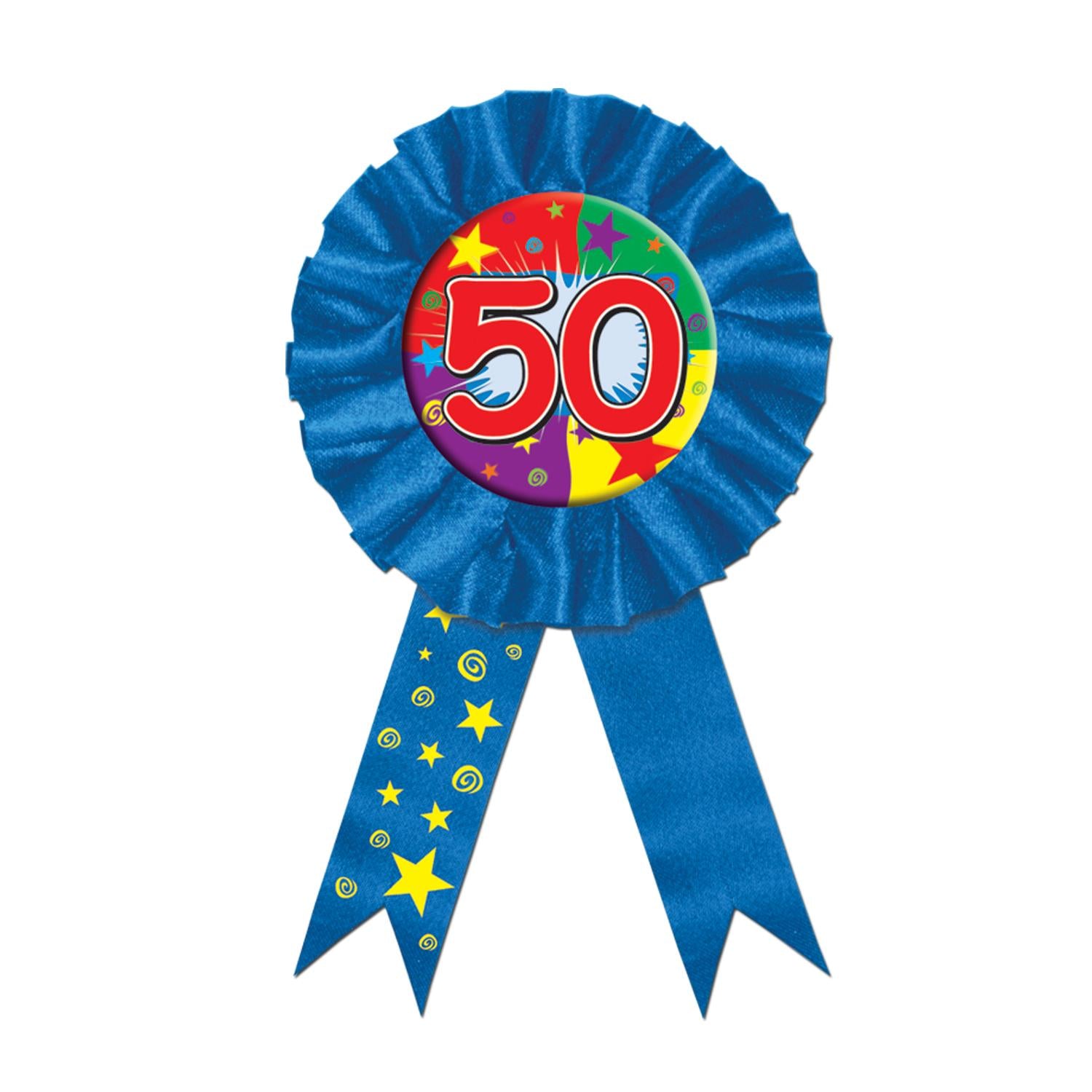 Beistle 50th Birthday Party Award Ribbon