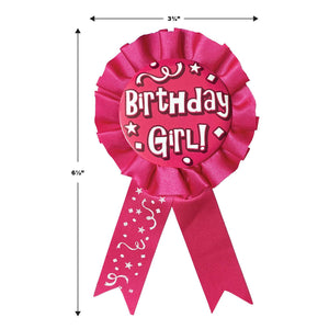 Bulk Birthday Girl Award Ribbon (Case of 6) by Beistle