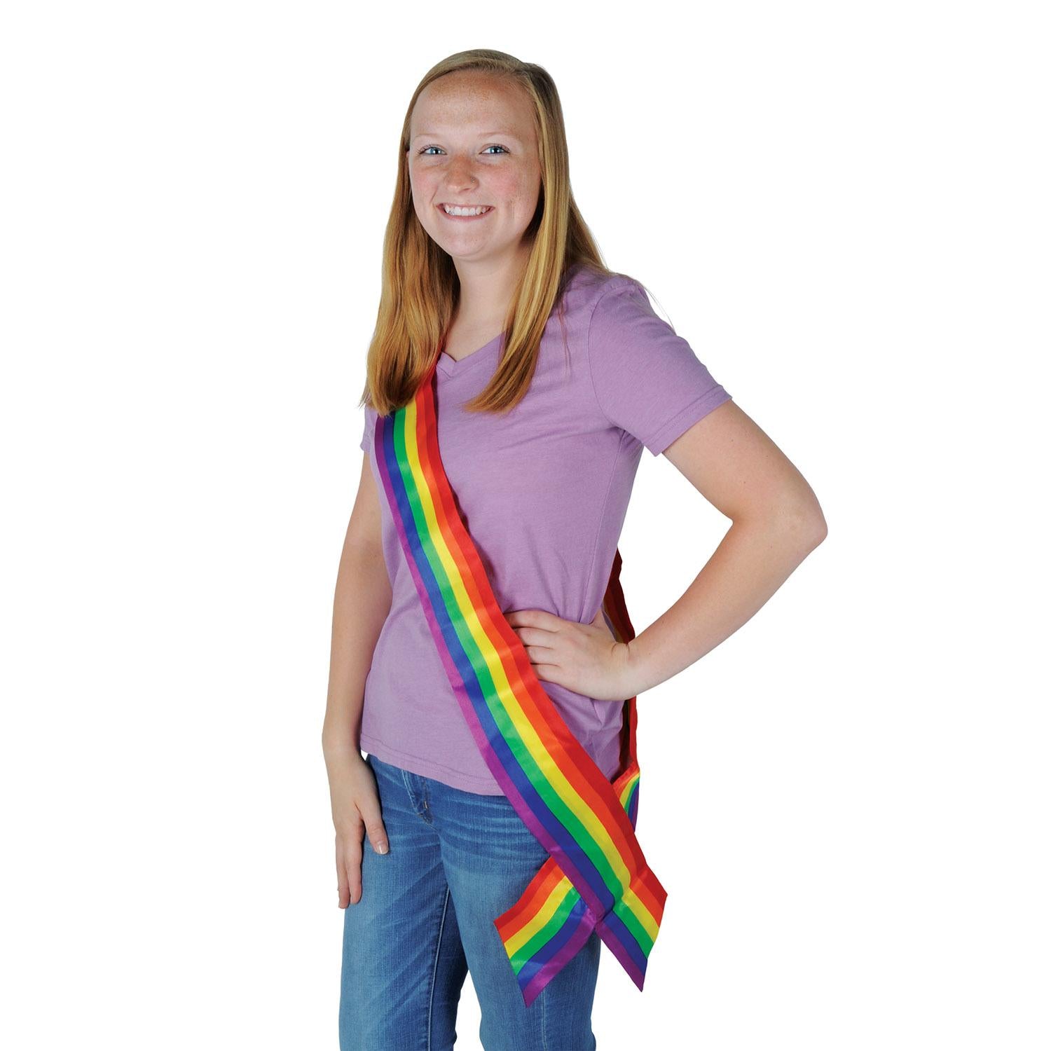 Beistle Rainbow Satin Sash