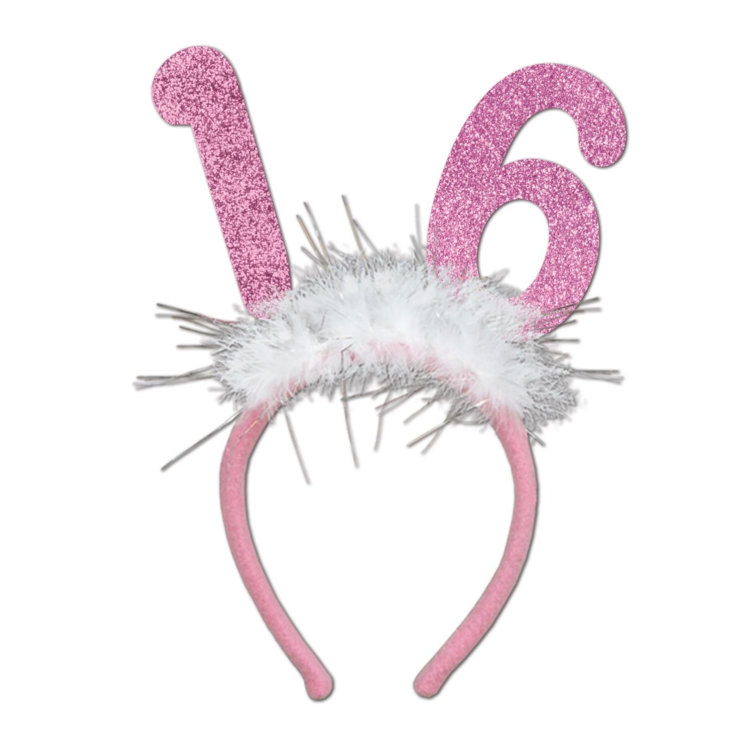 Beistle 16th Birthday Party Glittered Boppers with Marabou