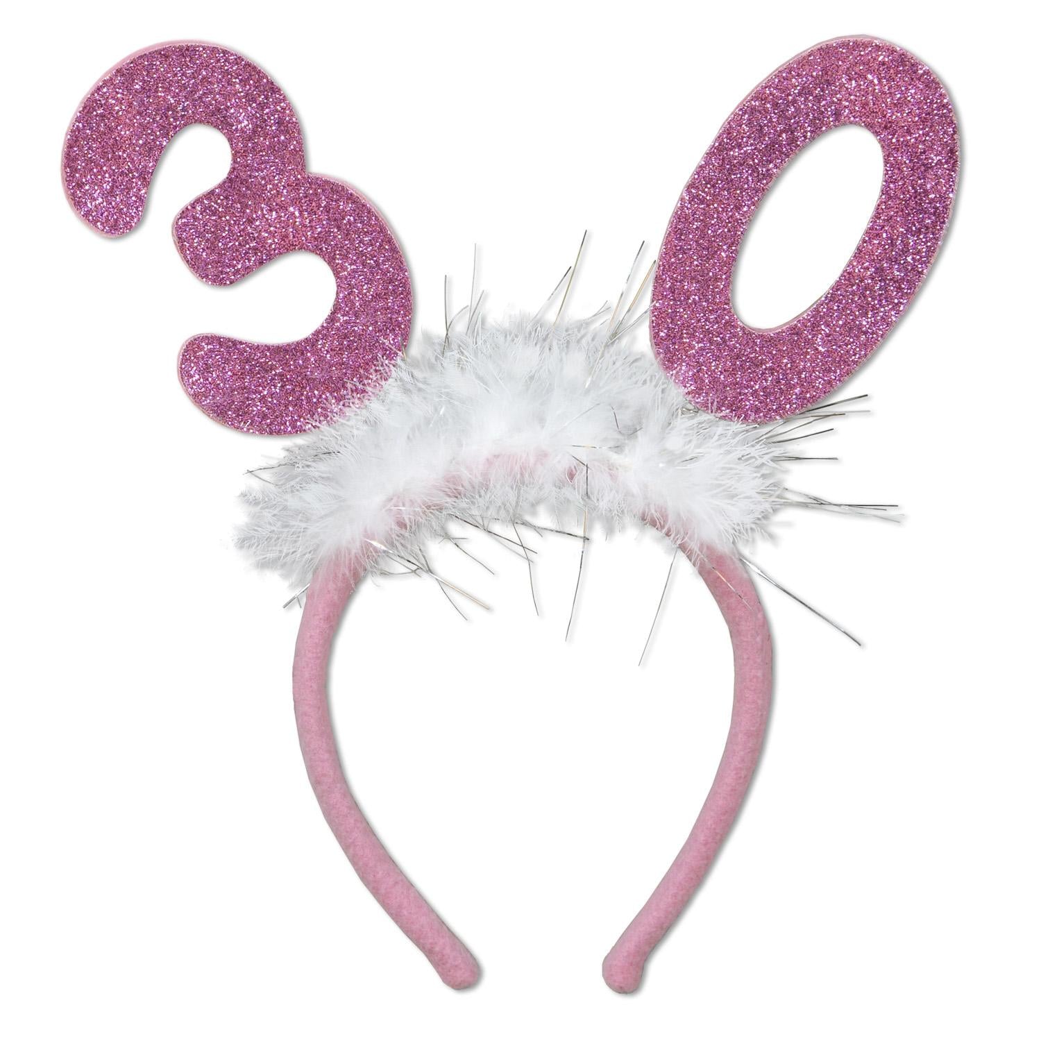 Beistle 30th Birthday Party Glittered Boppers with Marabou