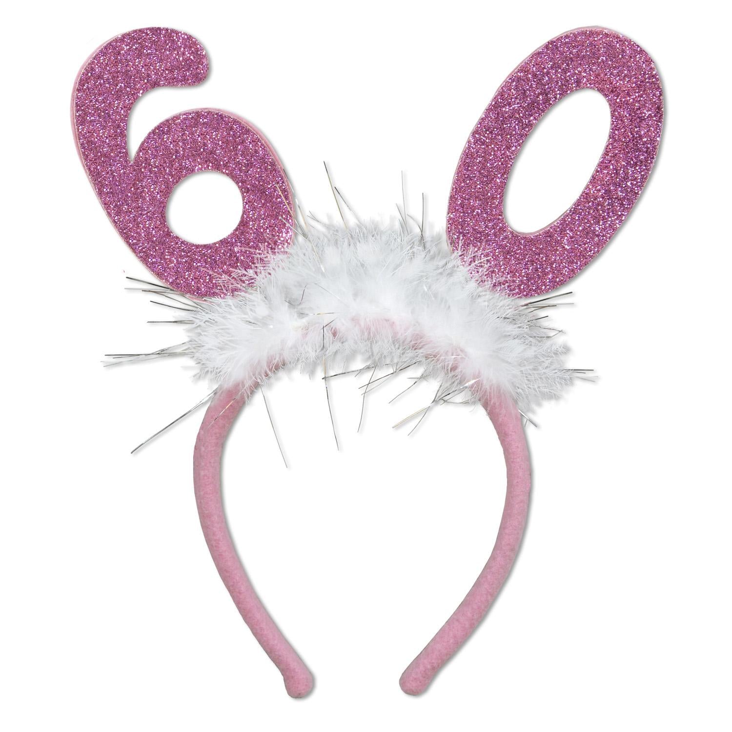 Beistle 60th Birthday Party Glittered Boppers with Marabou